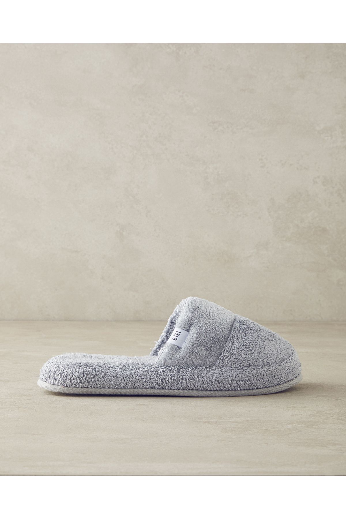 دمپایی قرمز مردانه و زنانه SLIPPER BATH COTTON MELINDA خاکستری تیره English Home