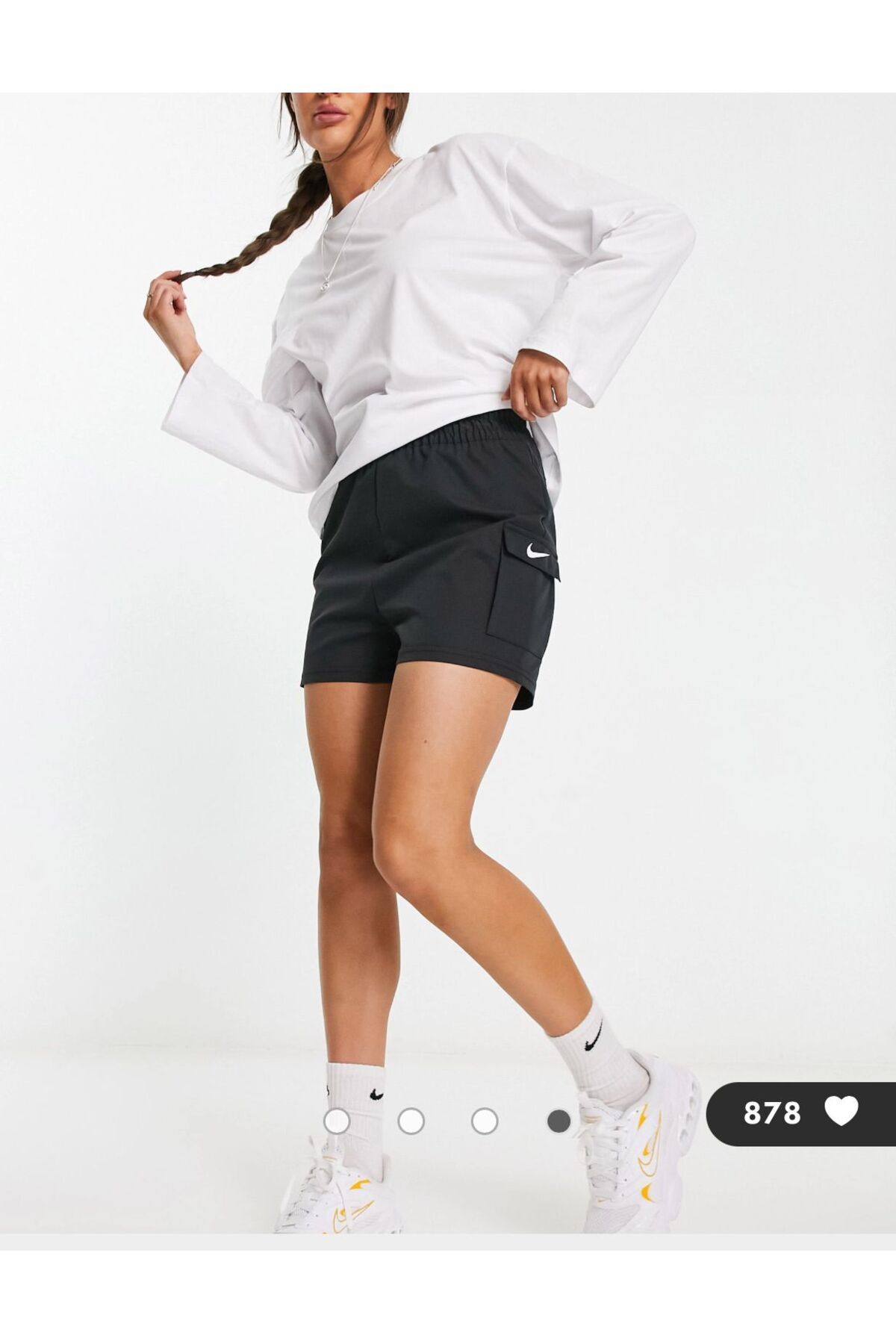 Nike Sportswear Swoosh Woven Kad n Siyah ort CNG STORE Kad n Giyim