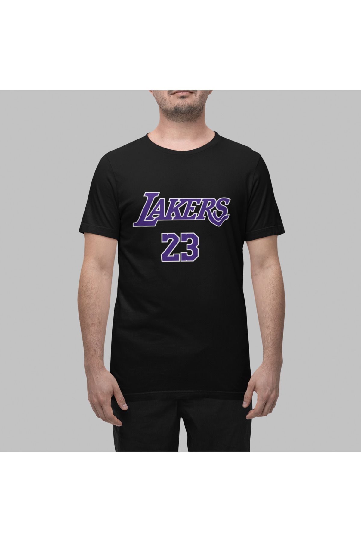Biy Store LeBron James Los Angeles Lakers tak m forma basketbol kad n erkek t shirt siyah basic ti ort Fiyat Yorumlar Trendyol