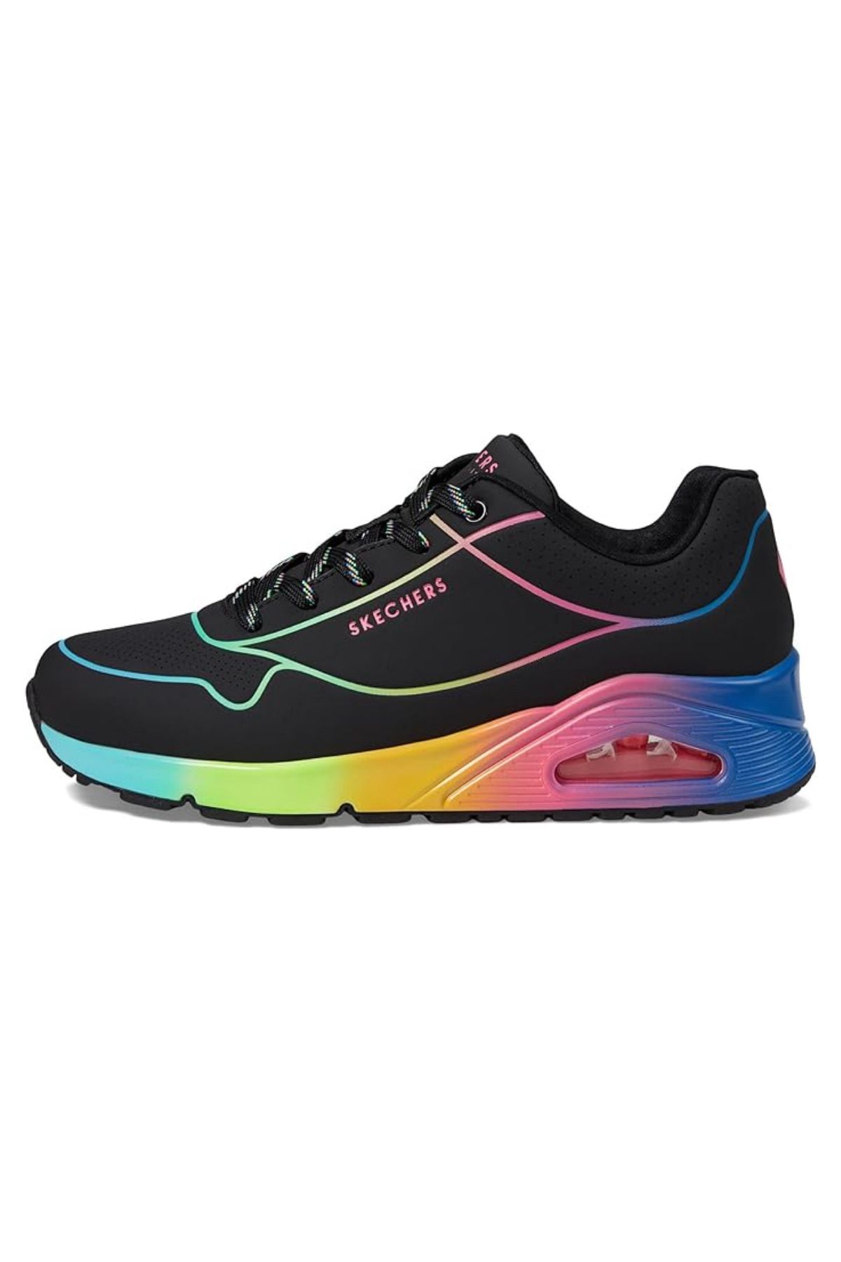 کفش دو و تمرین مشکی زنانه Uno Pop of Sunshine 155148 BKMT ورزشی چند رنگ سیاه Skechers