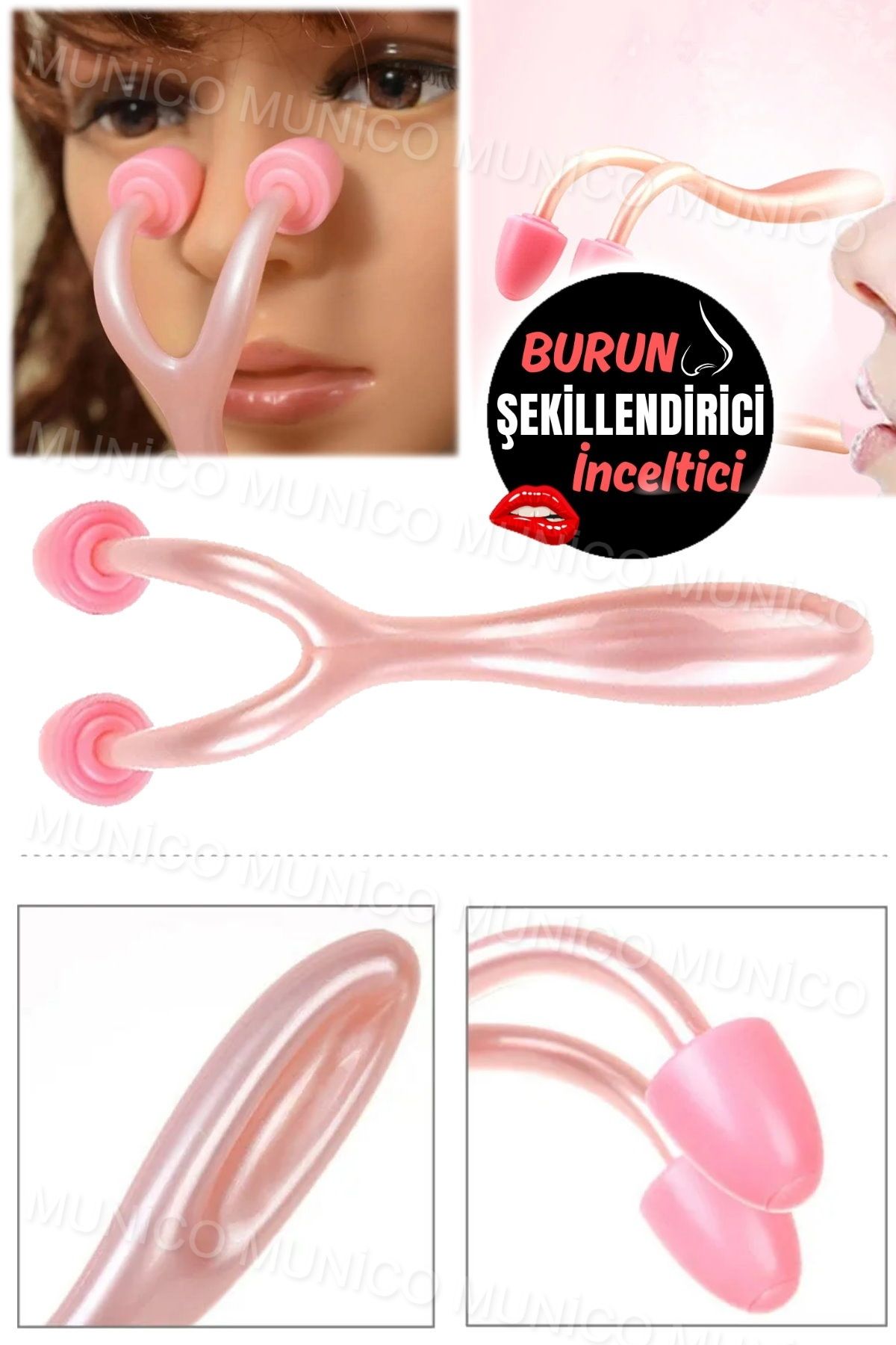Munico Sihirli Burun Şekillendirici Kaldırma Köprü Doğrultma Klip Burun Klip Burun Masaj Aletleri Düzeltme
