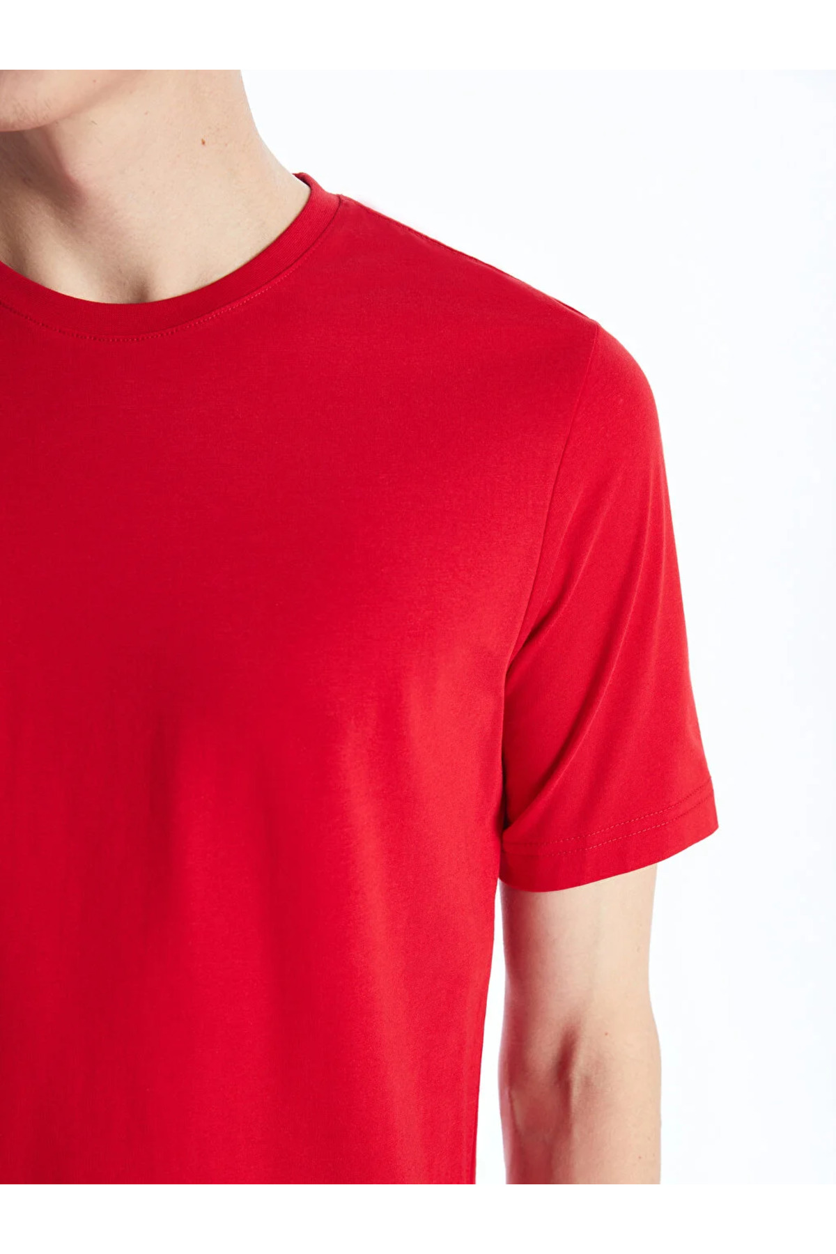 تیشرت مردانه قرمز ال سی وایکیکی | S41058Z8TF اورجینال - تصویر 4