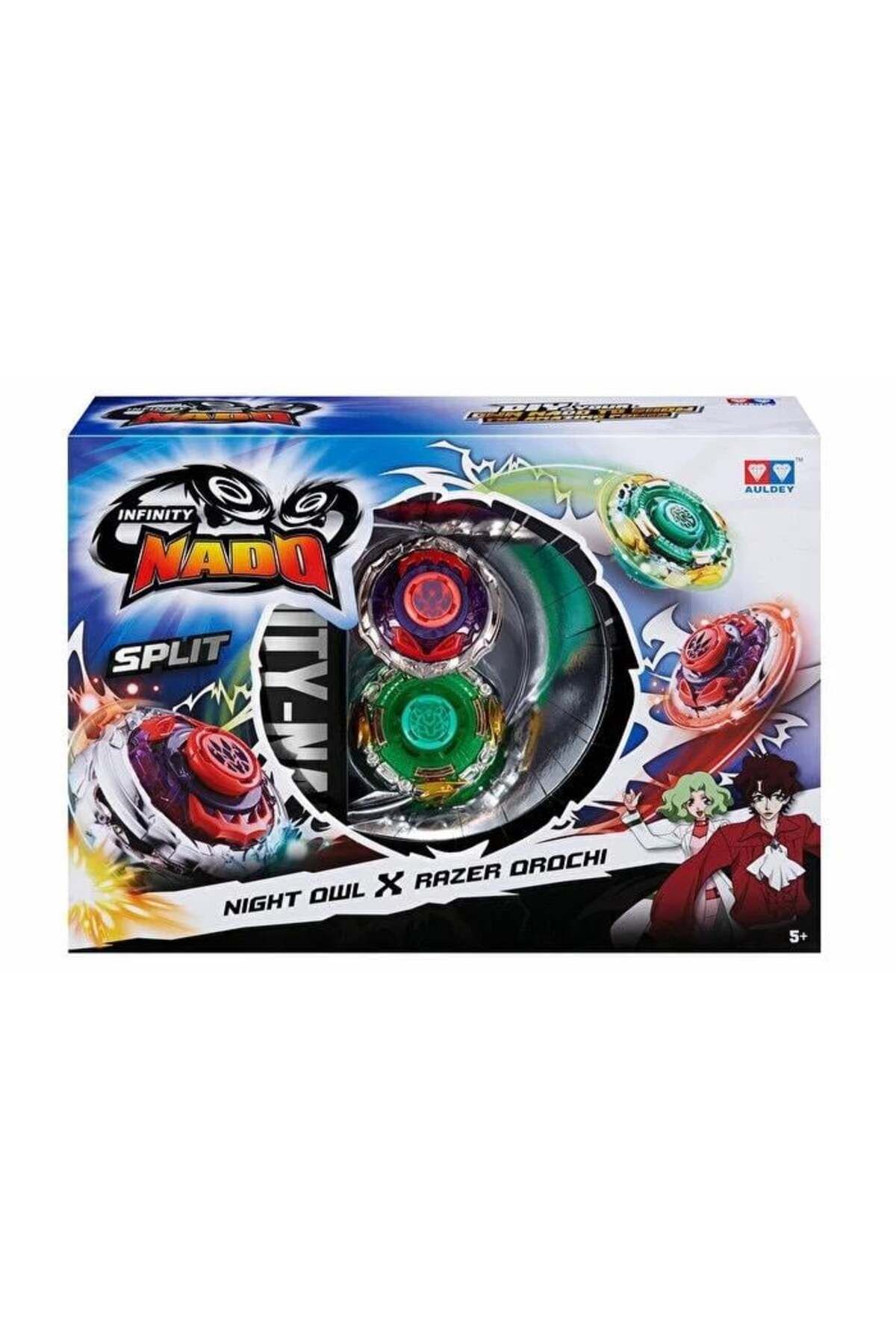 Мега игрушка Mega Beyblade Infinity Nado Split Metal набор из 2 Night Owl и Razer Orochi TXZCCFACB416341