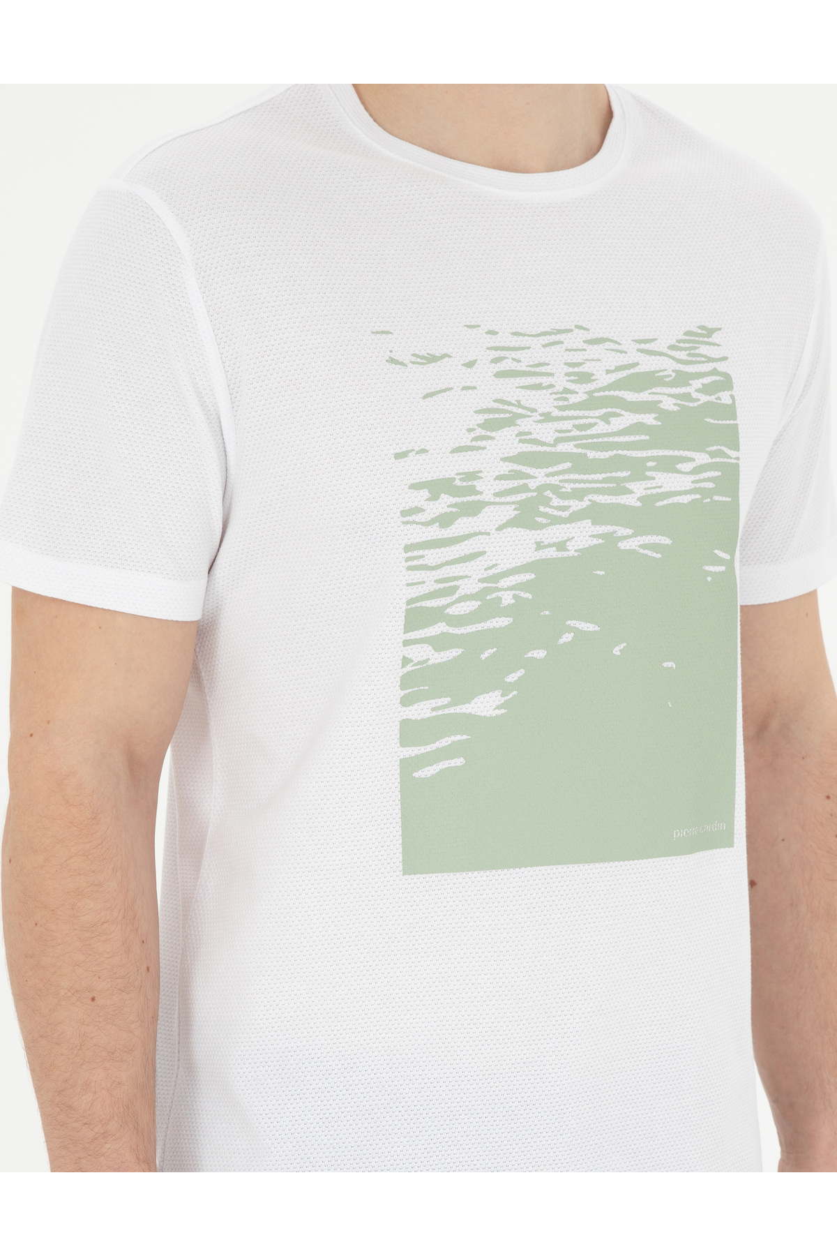 تیشرت مردانه سفید پیرکاردین | G021SZ011 .000.1823643 اورجینال - تصویر 6
