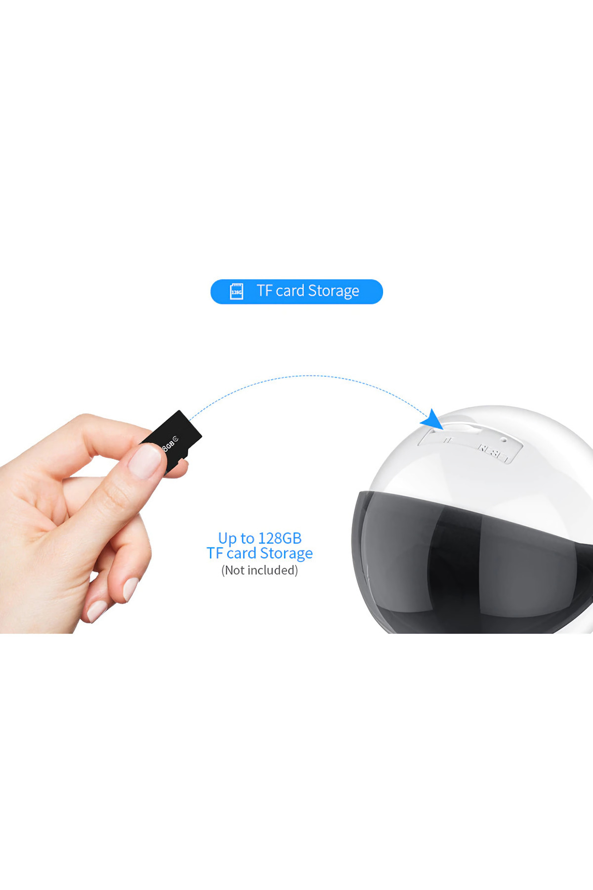 qasul Robot Görünümlü Uyumlu Bebek Evcil Hayvan/Hırsız/Bakıcı Gözetleme Kamerası Gece Görüşü fotoğrafı 4 (önizleme)