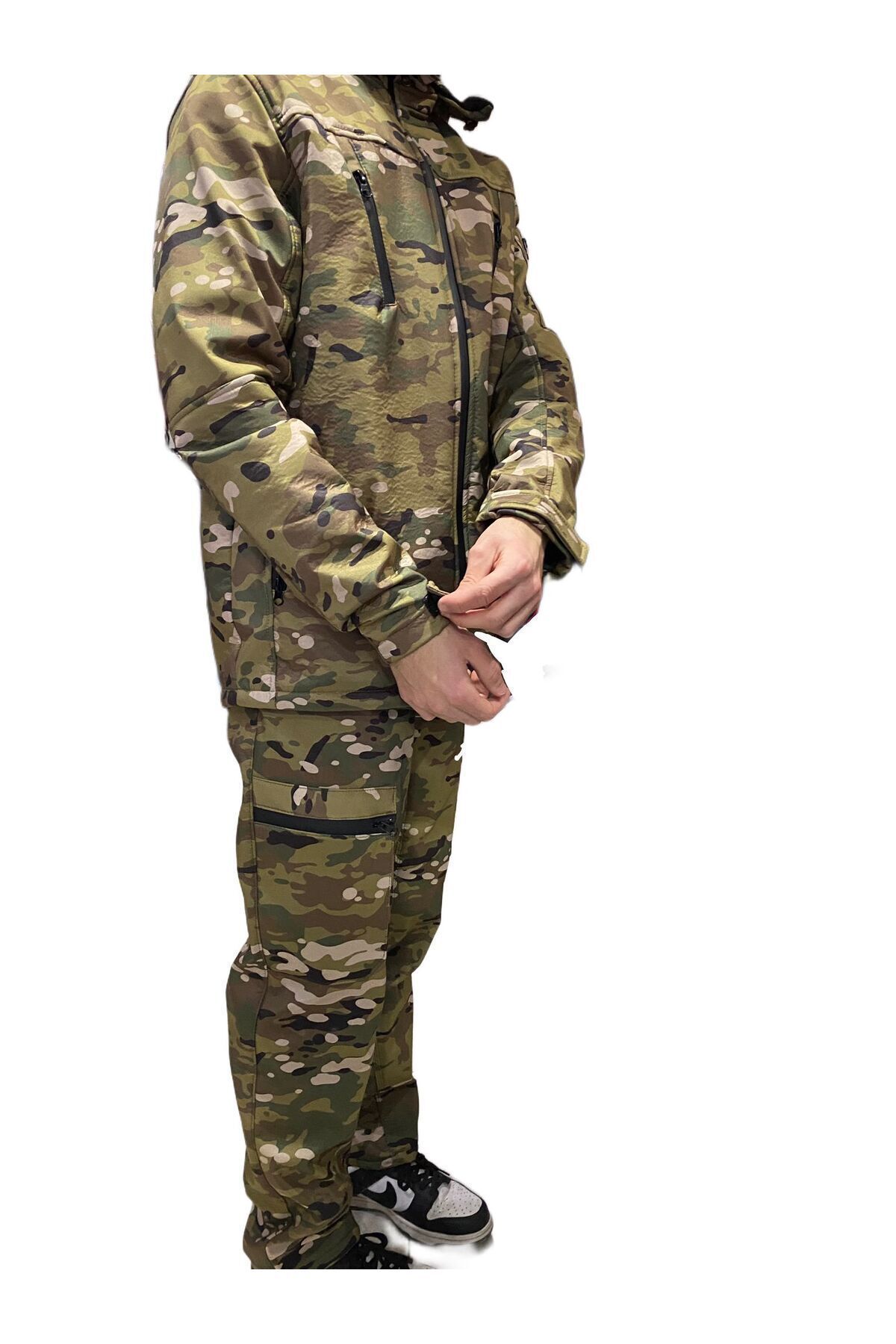 SOFTSHELL KUMAŞ KAMUFLAJ KAPÜŞONLU AVCI TAKIMI - 3