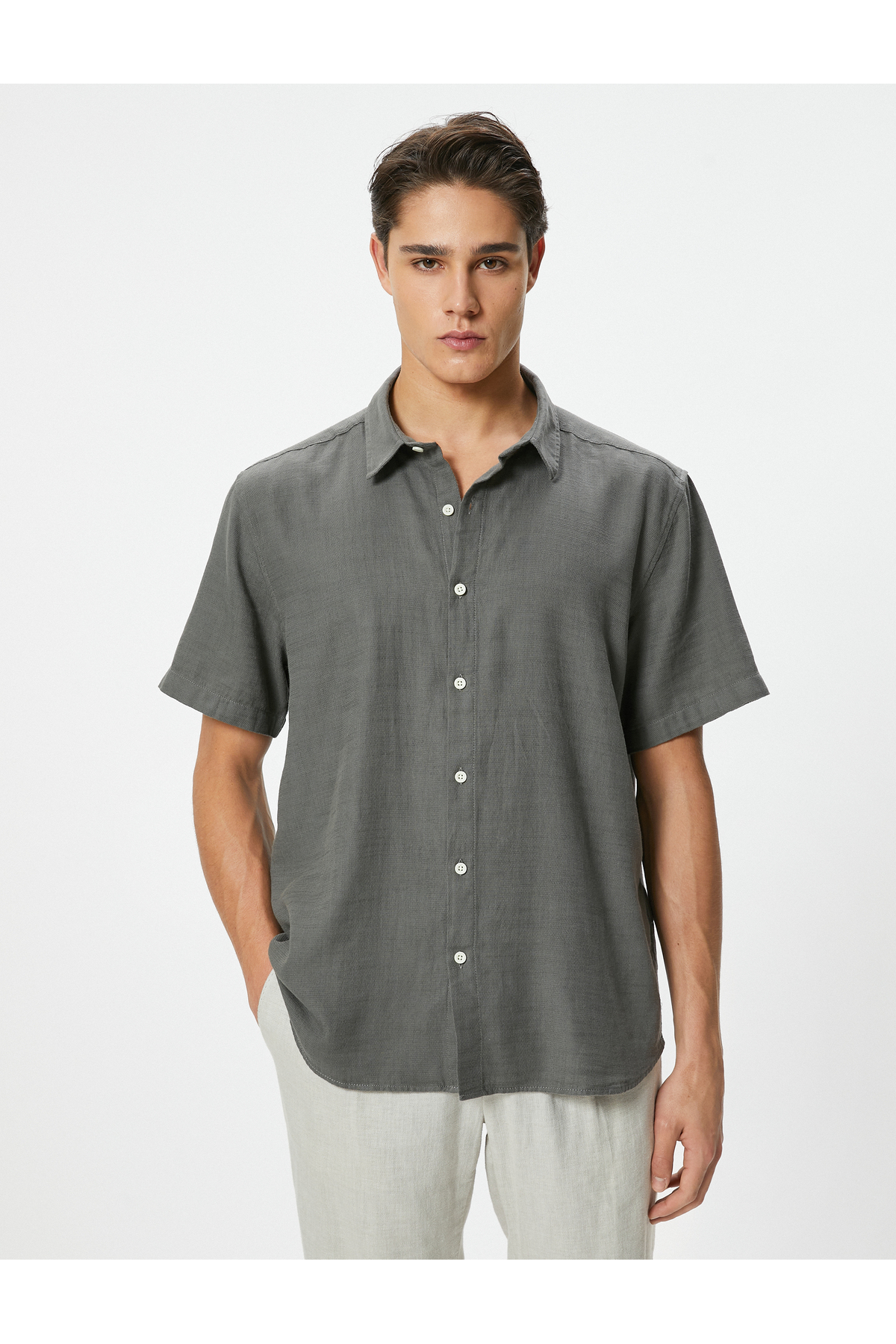 پیراهن مردانه کوتون | 4SAM60034HW Koton - Image 3