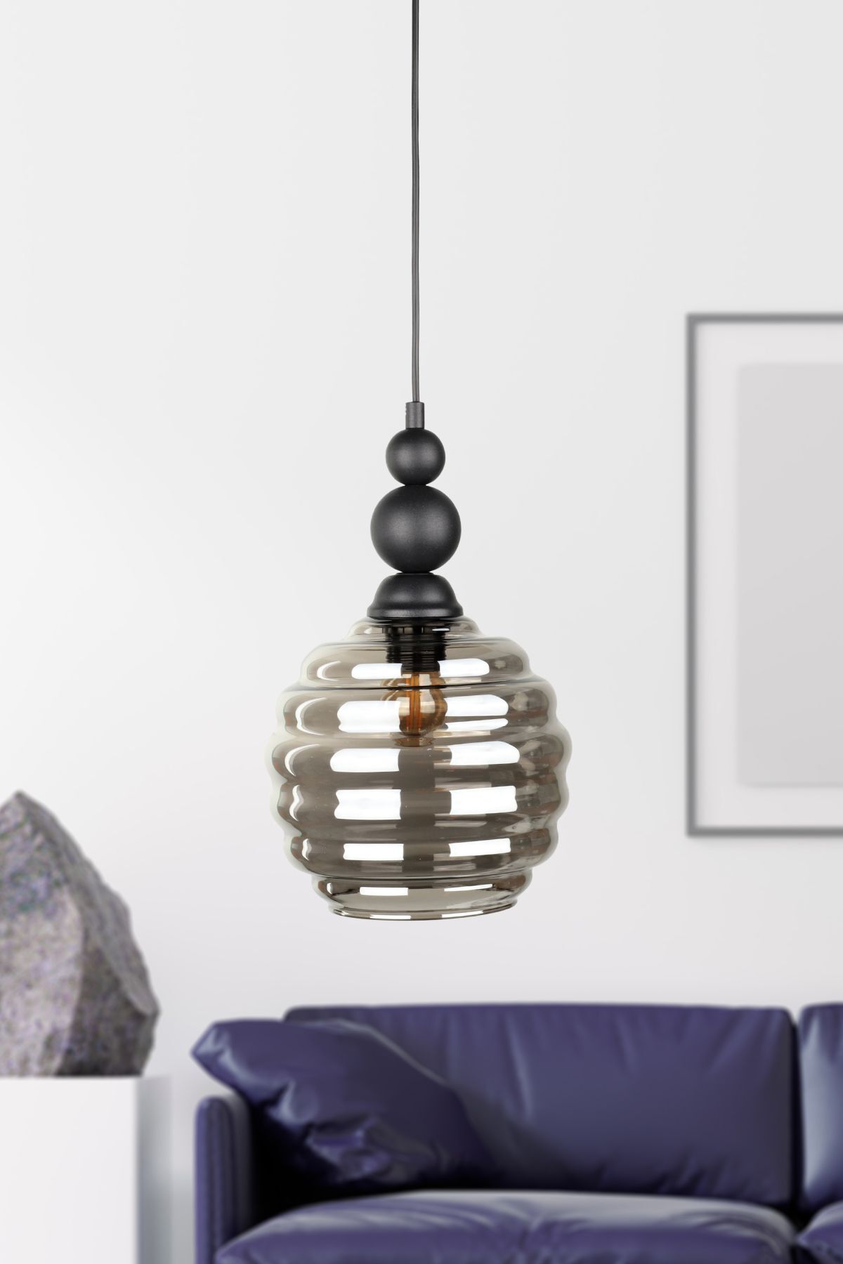 At least 1-LIGHT Chandelier Black