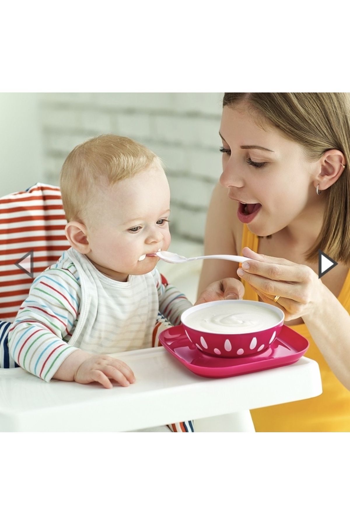 NESS AVM Bebek Mama tabağı kaşık kase tabak 3 ü 1 arada renkli fotoğrafı 2 (önizleme)