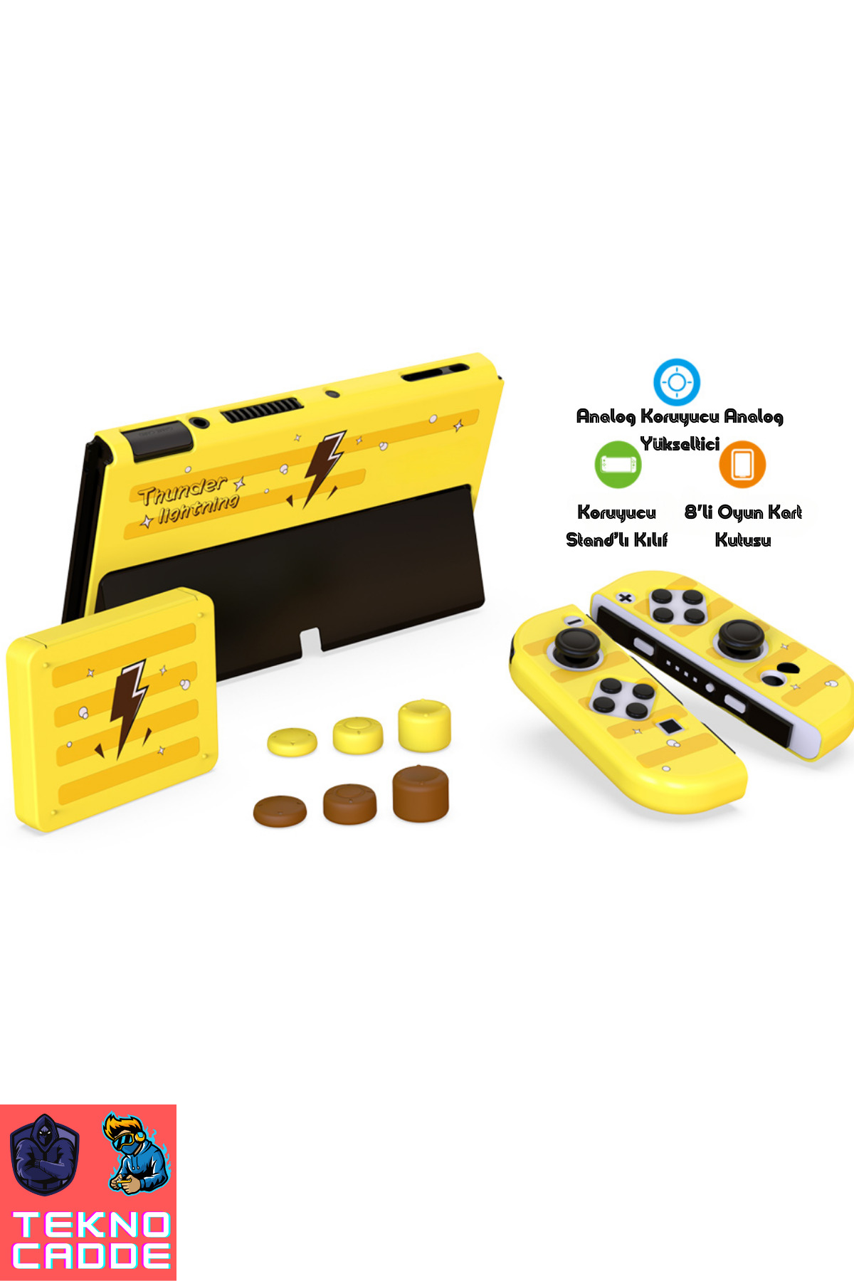TNS-1192 Switch OLED Stand Case Analog Riser Protective Card Box 3in1 KİT