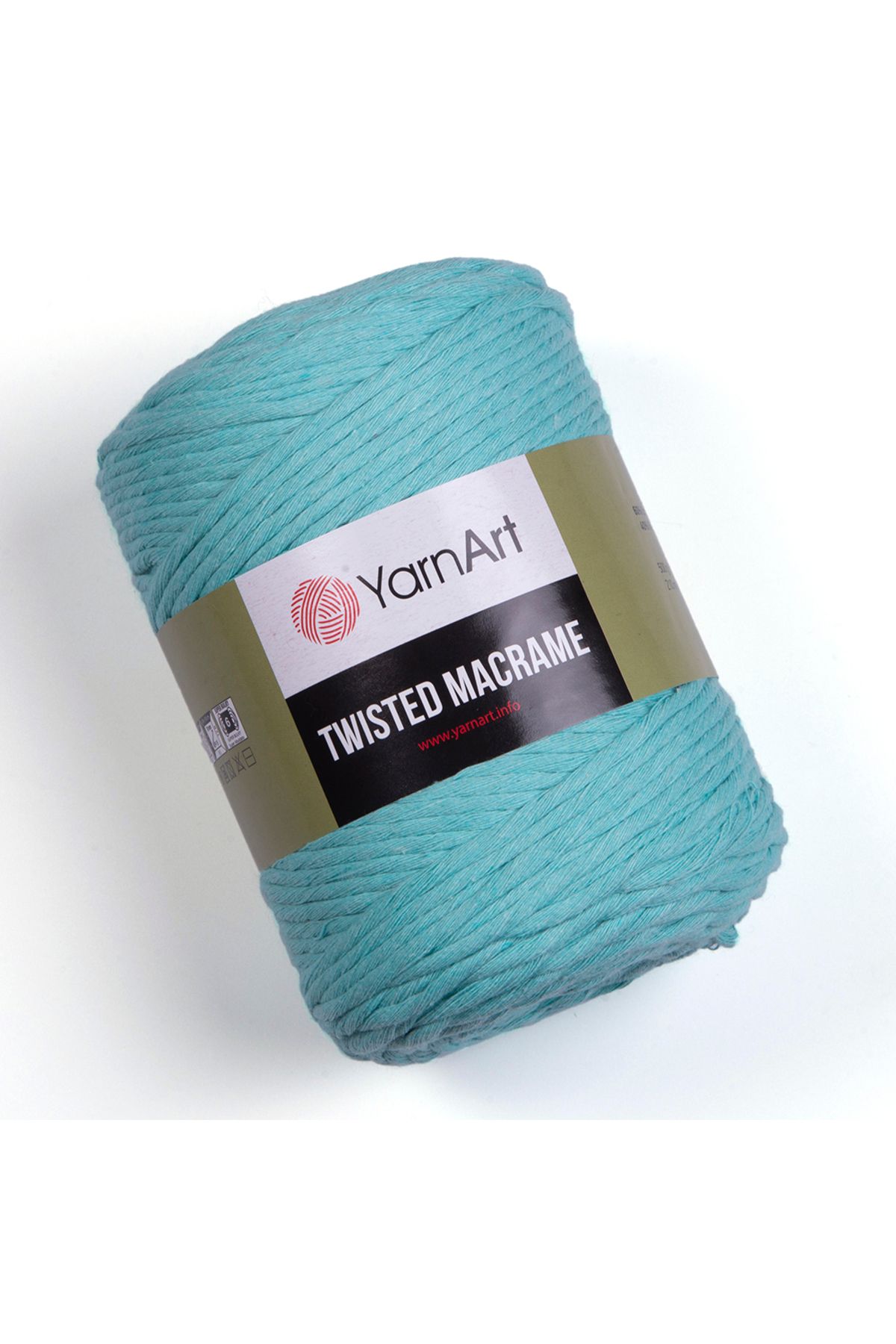 Yarnart Macrame Răsucit - Ață De Tricotat Manual Macrame Verde Mentă-775 - One Size