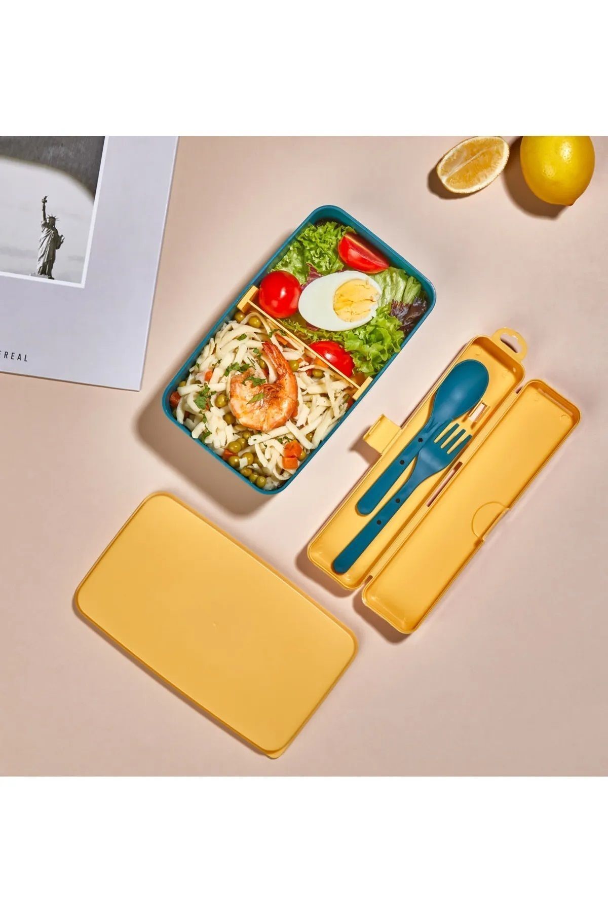 kalitexhome-Rectangular-Lunch Box - Storage Container - Food Container 2 Layers 5
