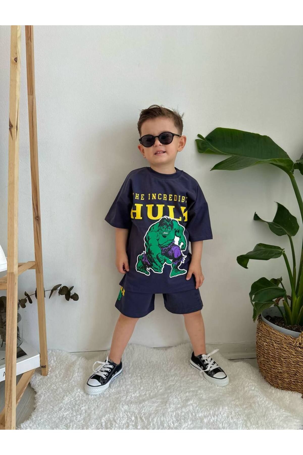 JELİBOOM-Hulk Printed Boys' Shorts Set 1
