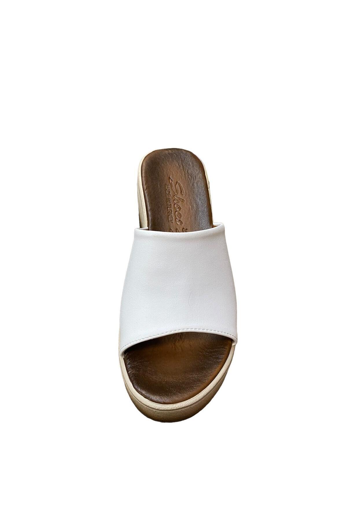 Shoes-Wedge Heeled Women's Slippers 4