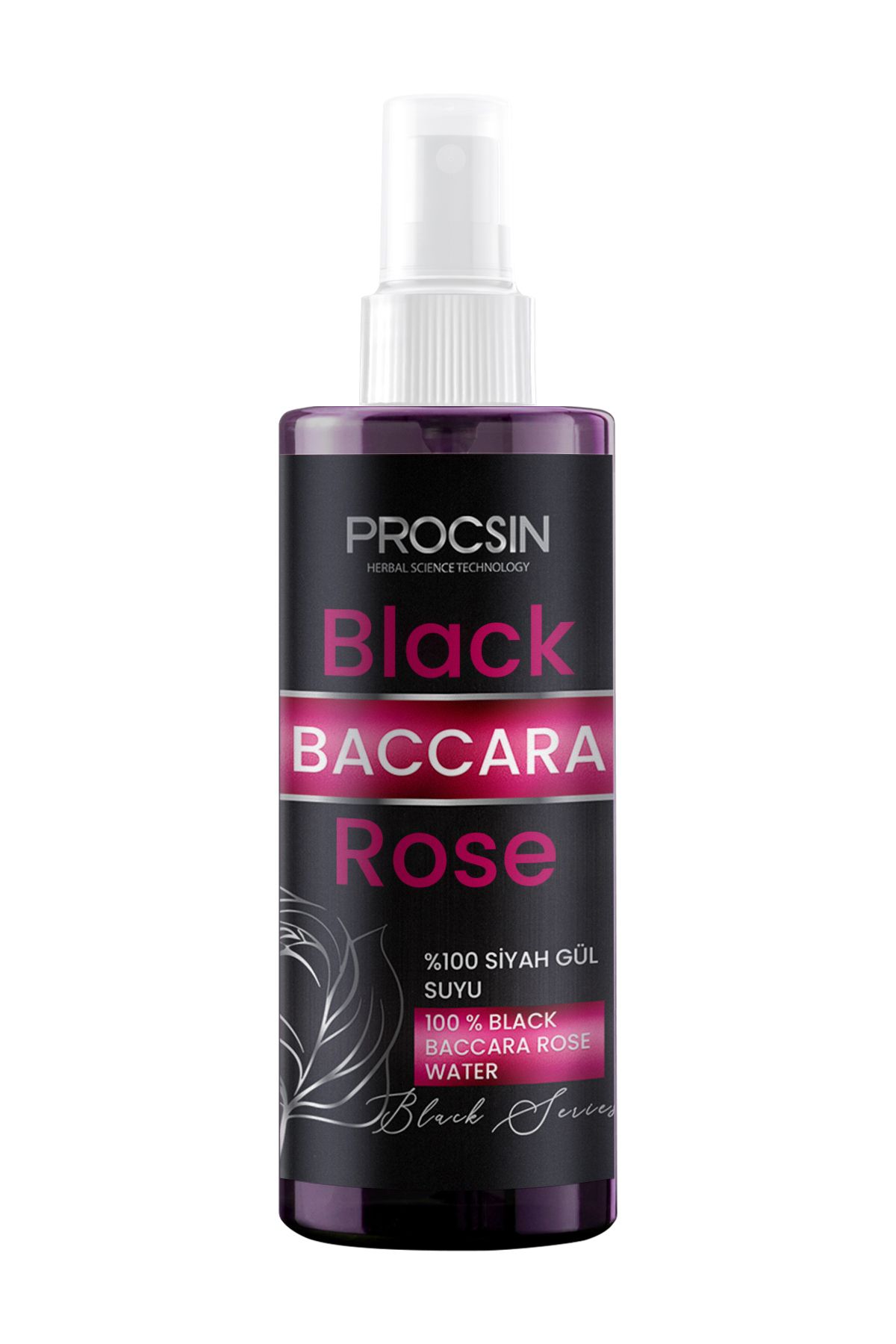 Black Baccara 100% Black Rose Water 200 ML PROCSIN