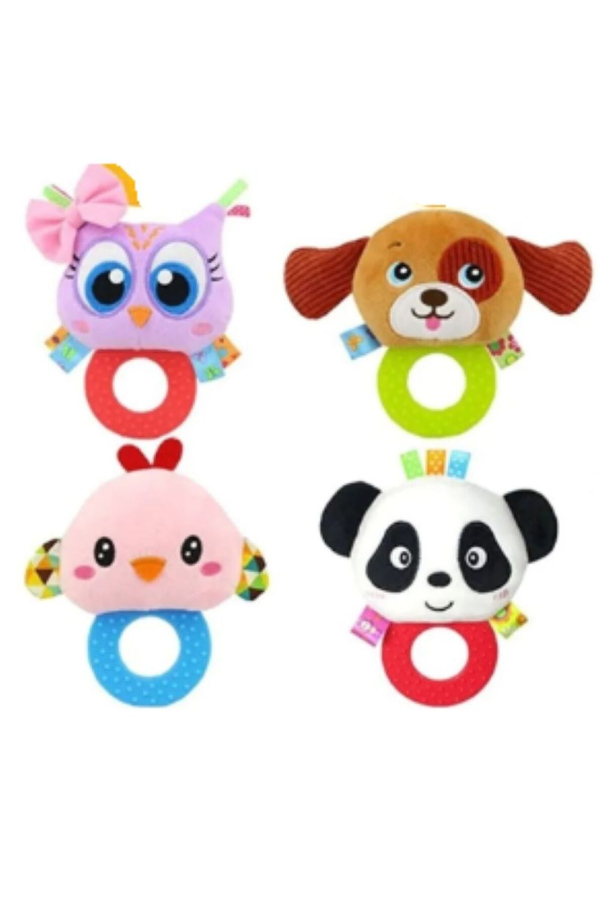 Series of 4 teething animals