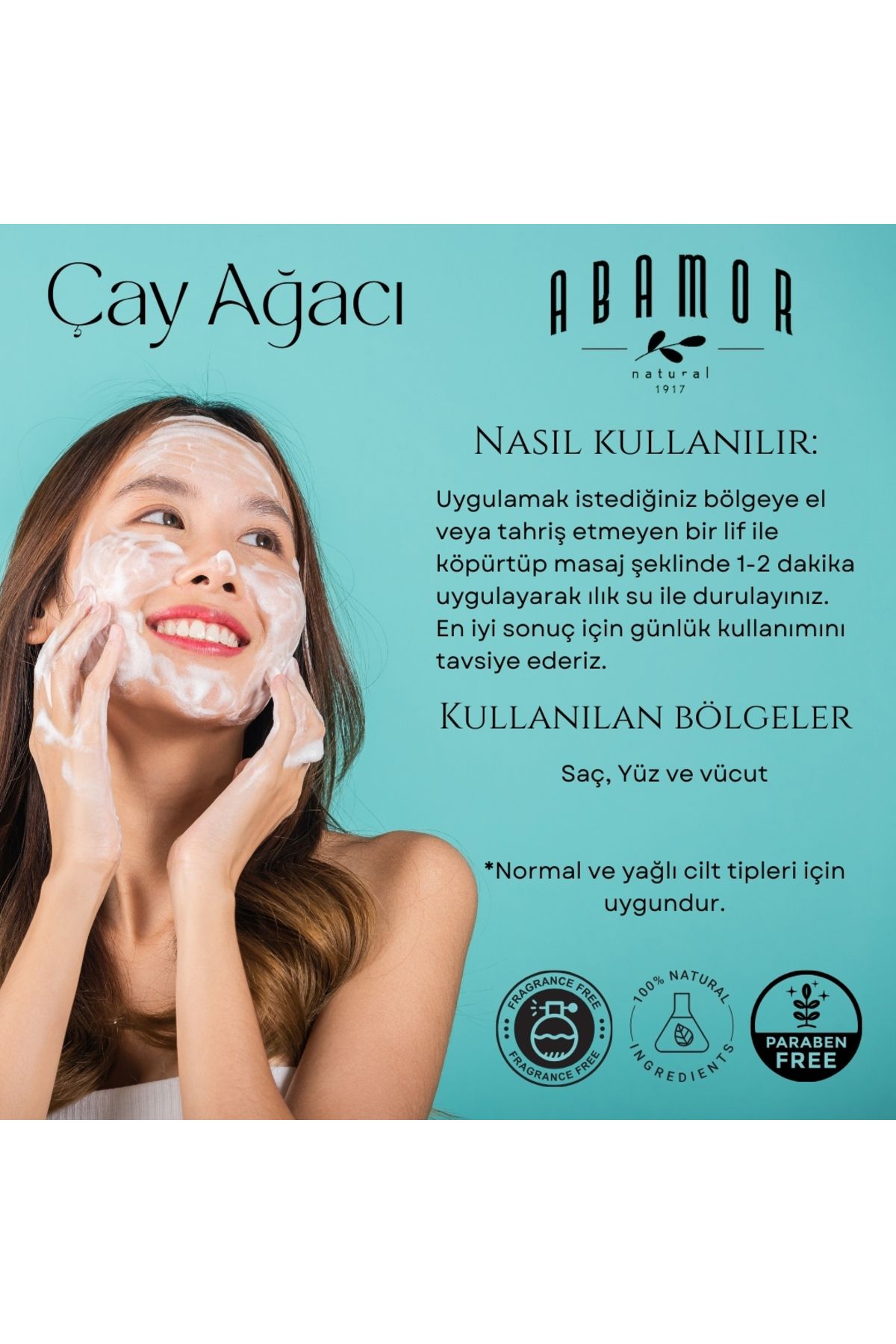 Abamor Natural-4x Tea Tree Soap - Effective, Blemish Equalizer, Fast Natural Soap for Acne and Pimples 100 Gr 3