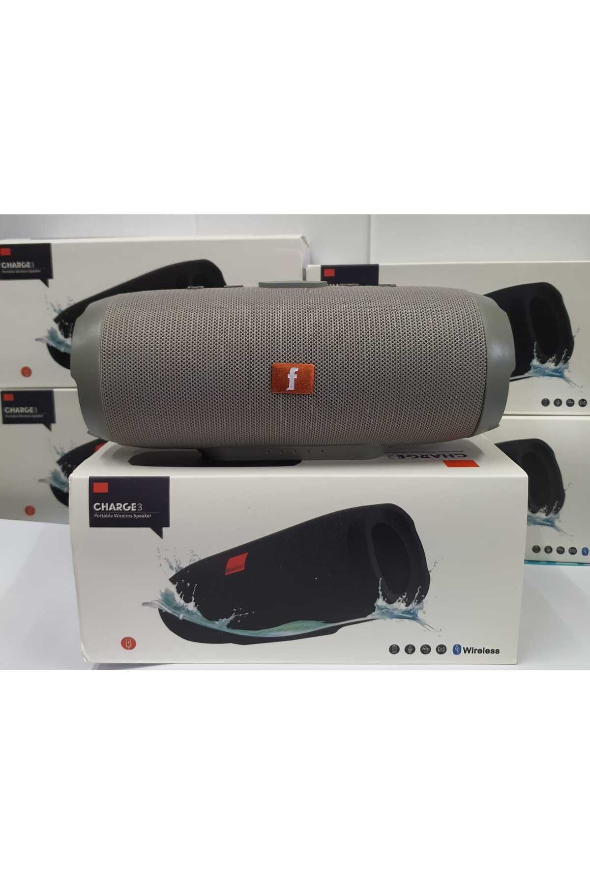 Charge3 Bluetooth Speaker Kablosuz Şarjlı Taşınabilir Hoparlör Sd Kart Usb Aux Girişli Gri #5