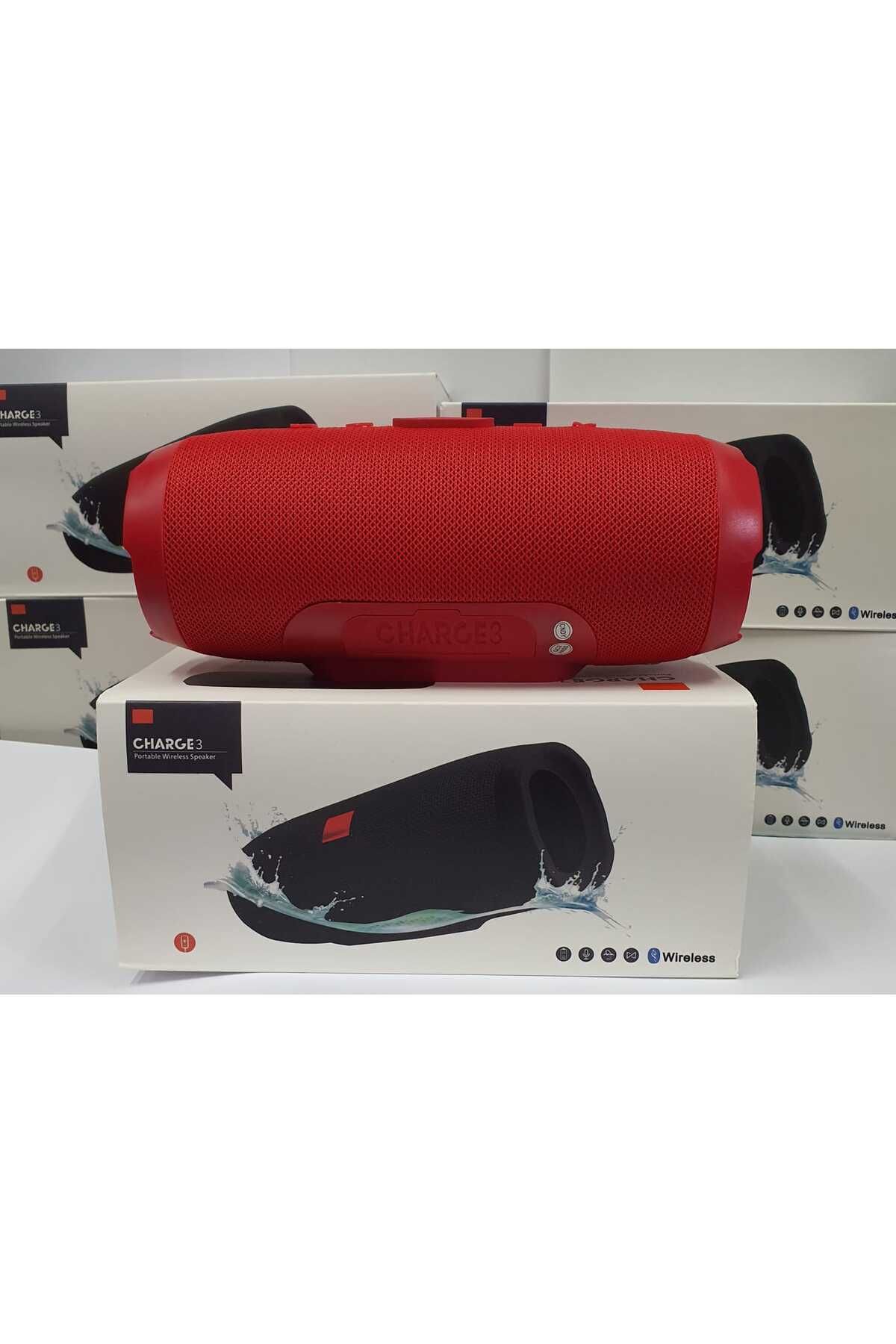 Charge3 Bluetooth Speaker Kablosuz Şarjlı Taşınabilir Hoparlör Sd Kart Usb Aux Girişli Kırmızı #3