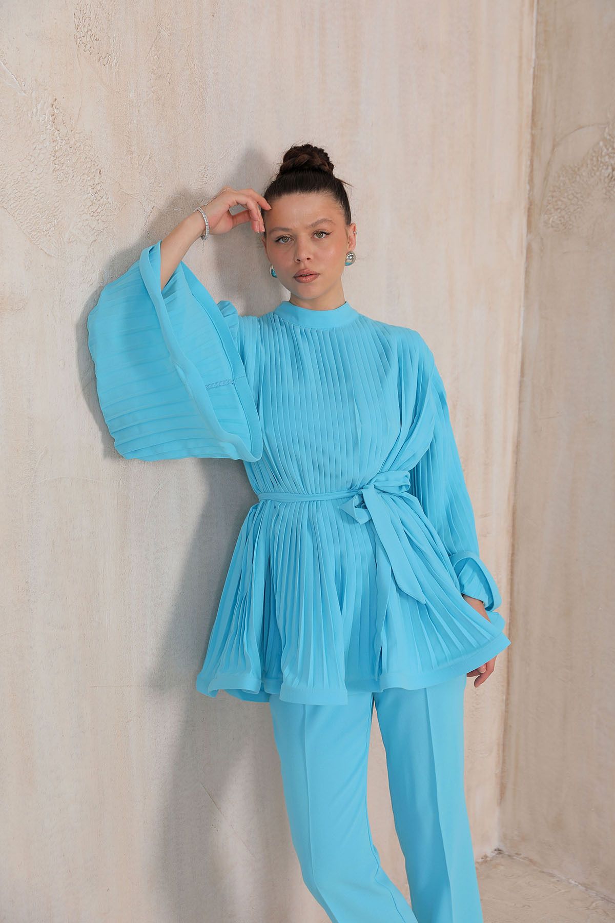Melike Tatar-طقم مطوي موديل BEBE BLUE 49-9308 4
