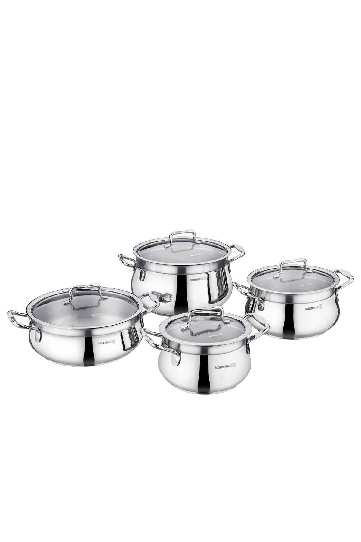 KORKMAZ-Estima 8 Piece Cookware Set - Convenient Use 2