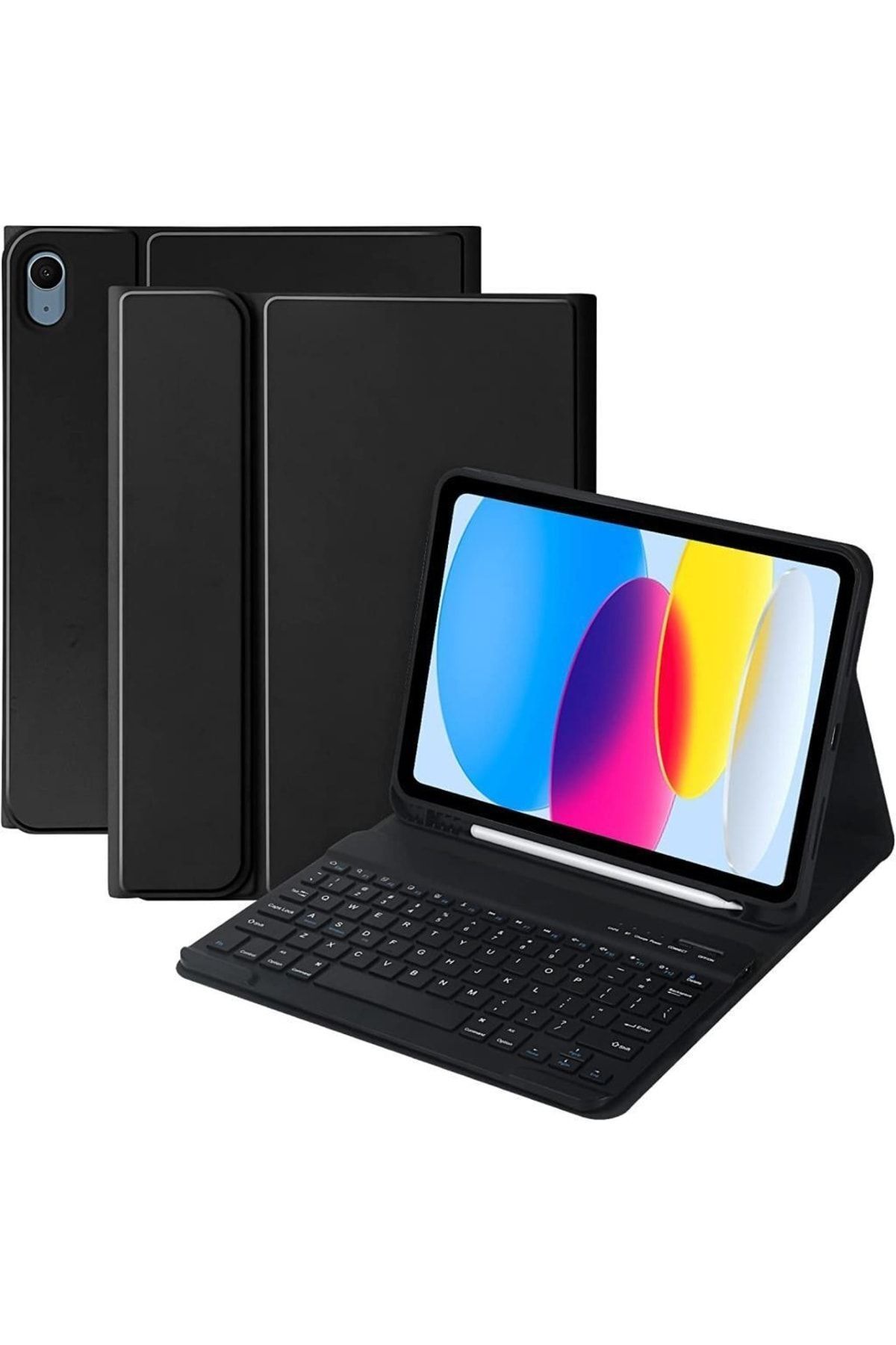 Fogy İpad Air 11 Inç M2 Çipli 6.Nesil 2024 Case Uyumlu Bluetooth Türkçe Q Klavyeli Kılıfı