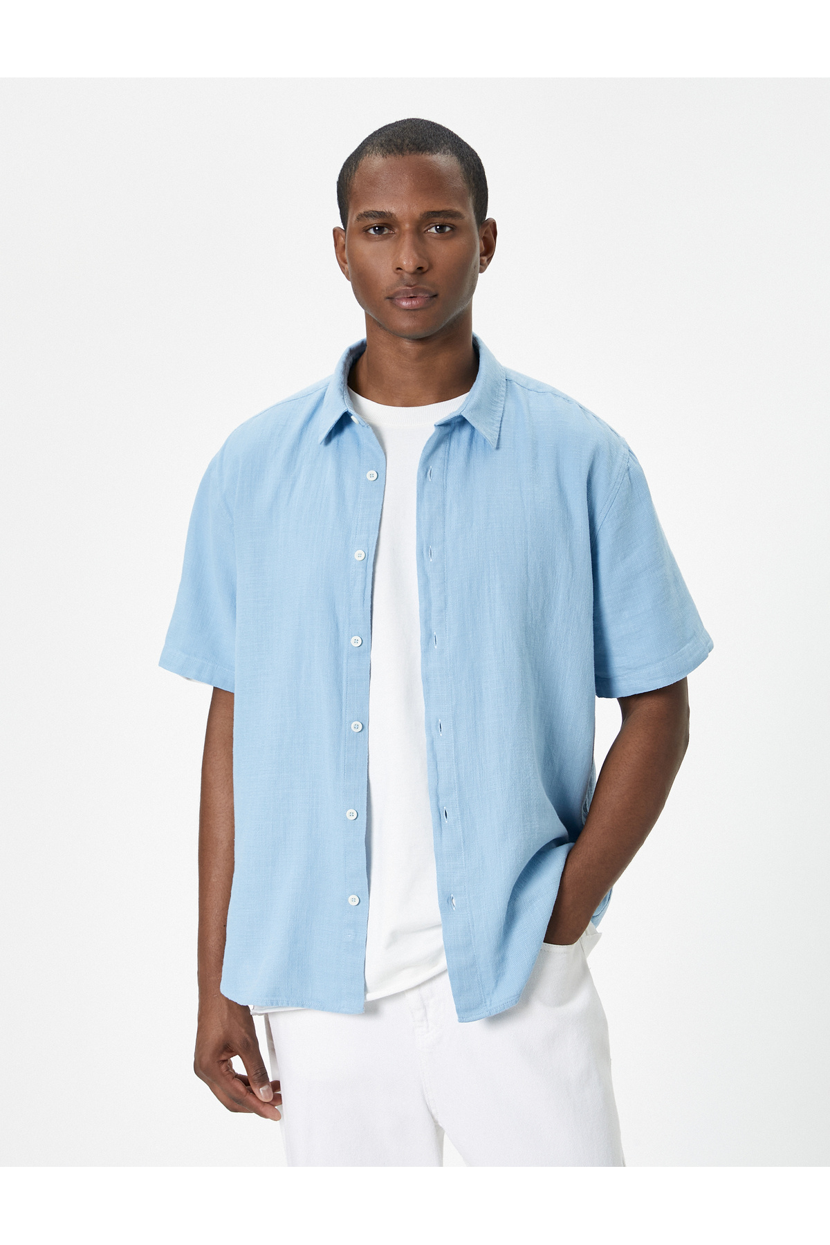 پیراهن مردانه کوتون | 4SAM60034HW Koton - Image 3