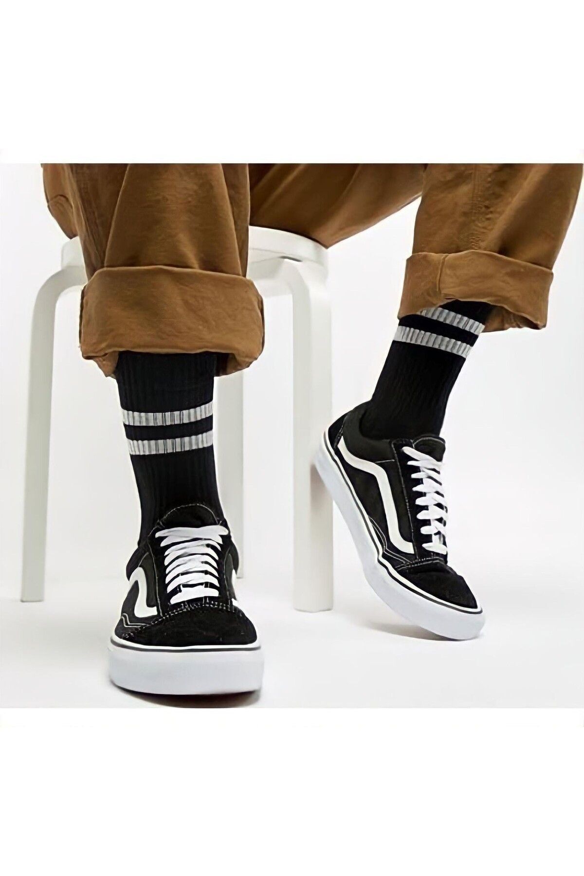 hefox Set De 6 Perechi De Șosete Sportive Premium Fără Cusături Pentru Bărbați, Cu Talpă În Dungi, De La Elegant Masculin - 40–44