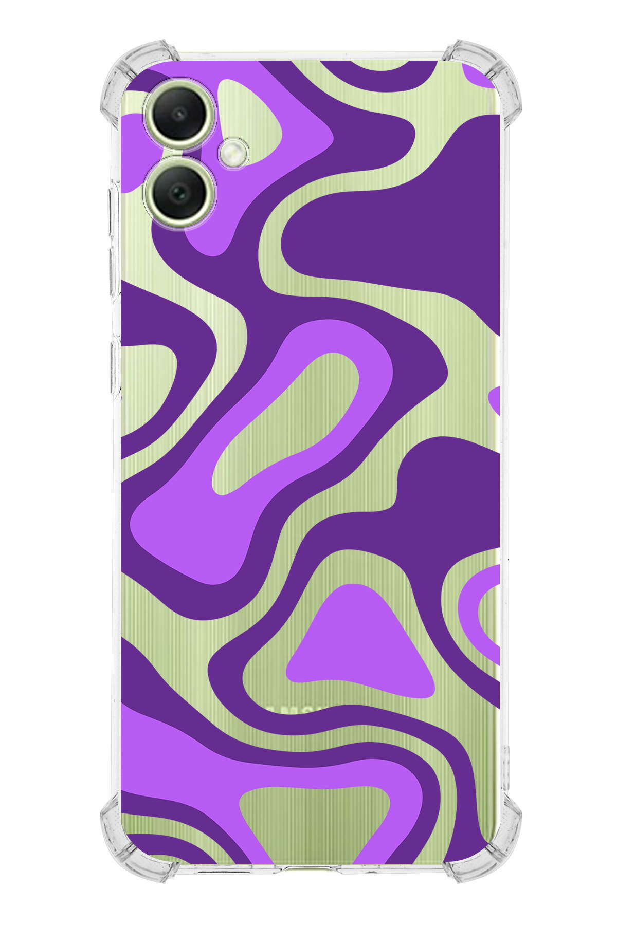 Samsung A05 Uyumlu Köşe Korumalı Renkli Desen Tasarımlı Şeffaf Silikon Kılıf