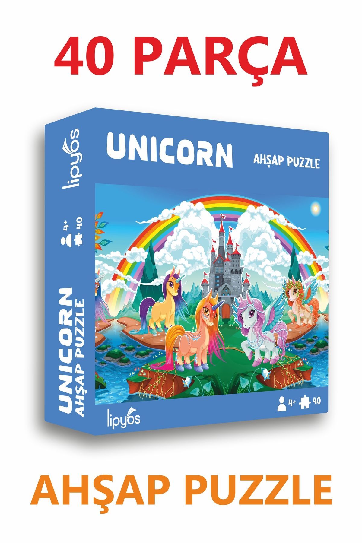 LİPYOS Unicorn Kardeşliği 40 Parça Mini Ahşap Puzzle fotoğrafı 2 (önizleme)