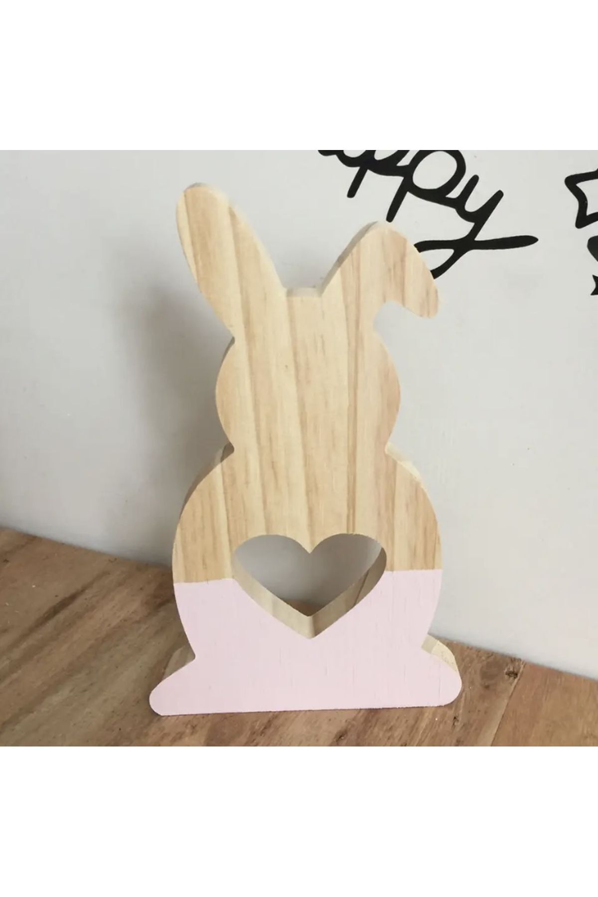 Decorative wooden children's room easter bunny, decorative baby room Pascalya rabbit wooden accessory
