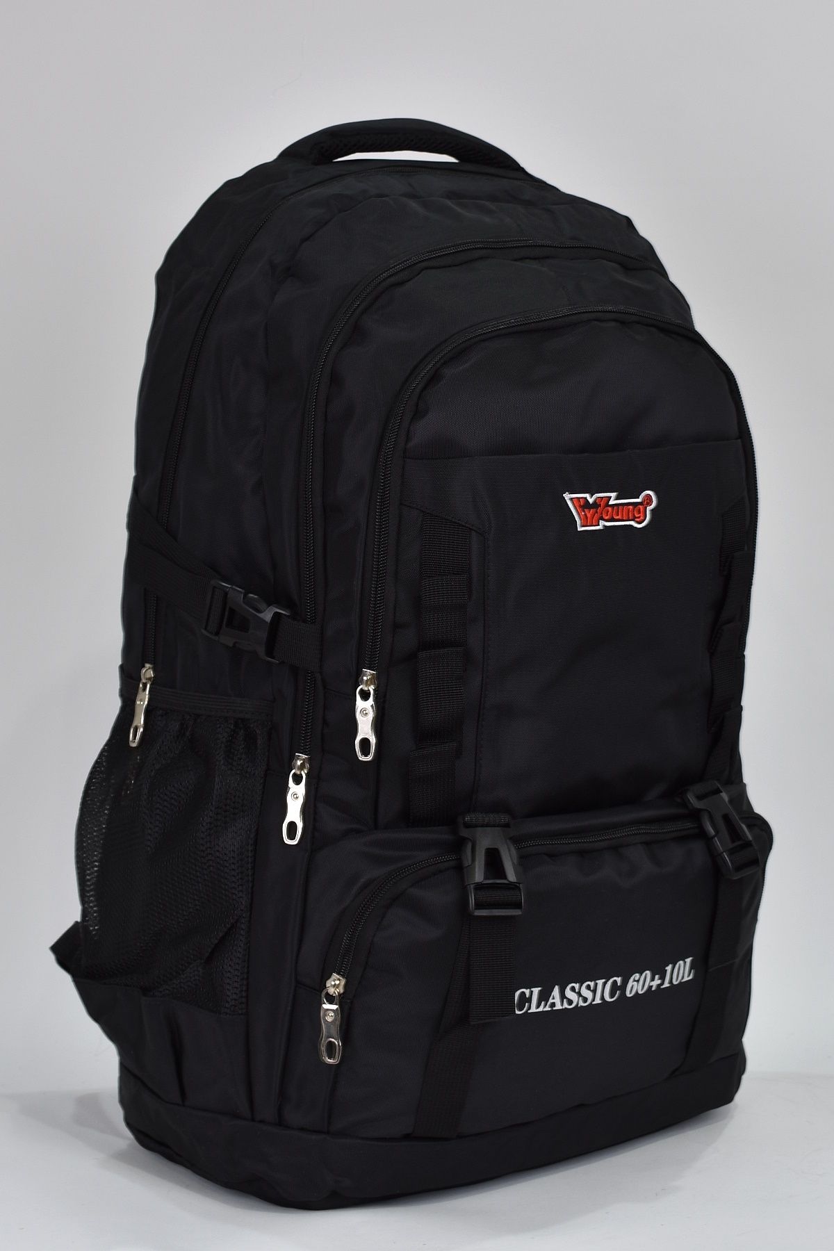 ELATAE-Young Ultra Light Luxury Fabric Multi-Eye Daily Mountaineer Backpack Μαύρο 60+10 λίτρα 51507 3