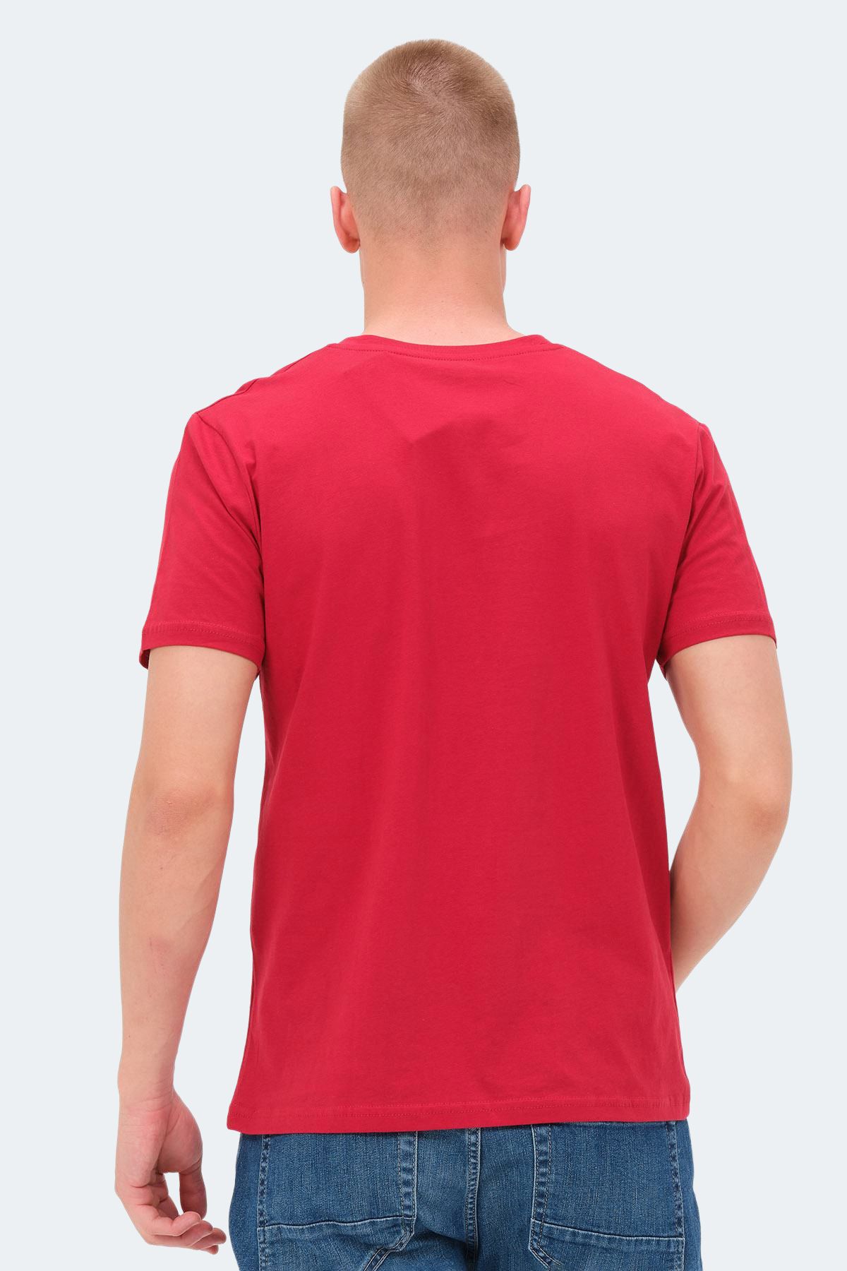 Slazenger-تي شيرت رجالي باللون الأحمر KAIJA 2