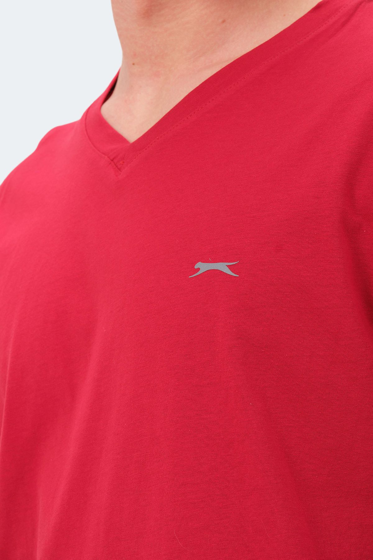 Slazenger-تي شيرت رجالي باللون الأحمر KAIJA 5