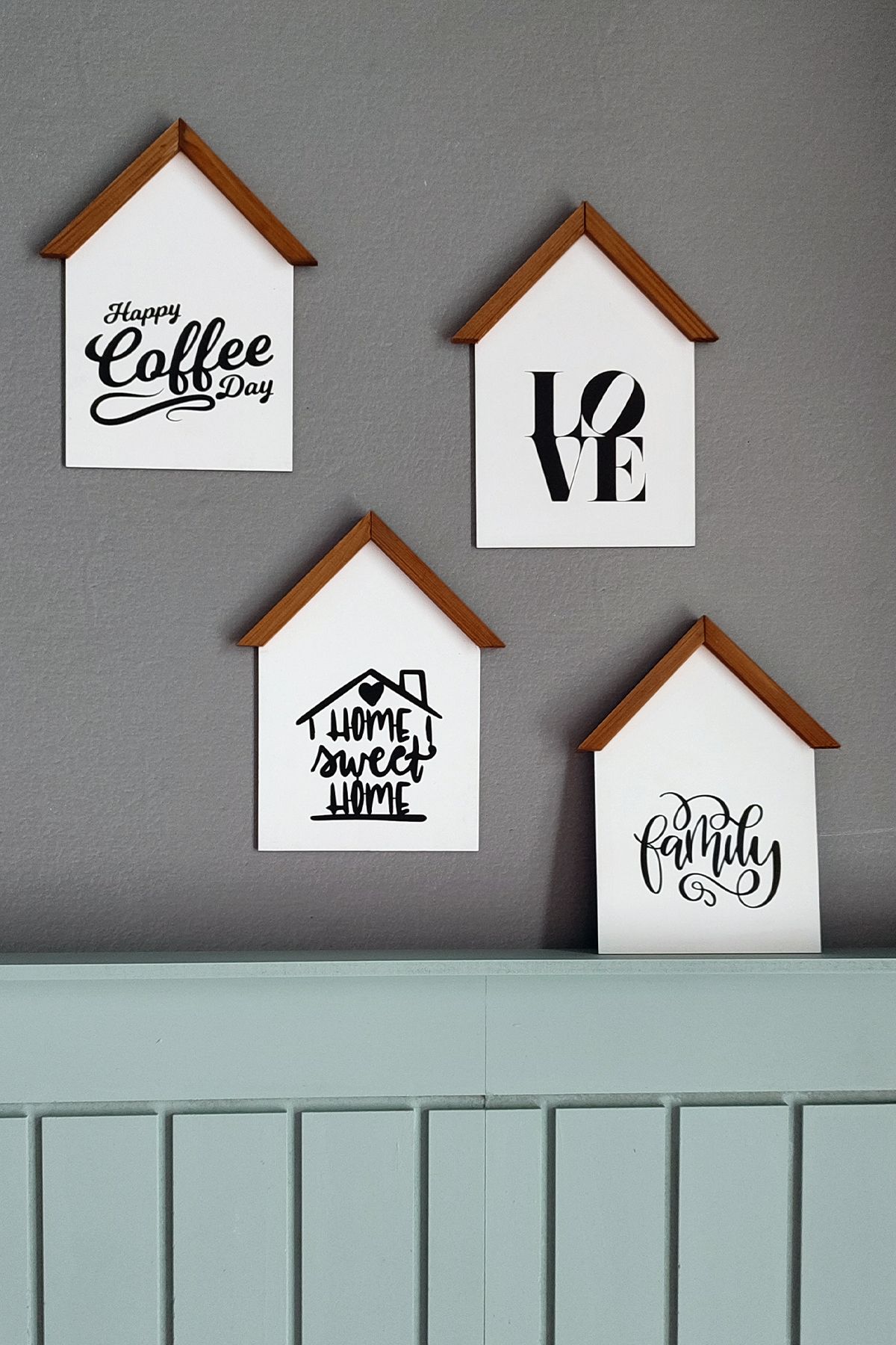 Wooden Factory-Magnificent Decorative House Shaped Painting Set That You Can Use in Every Corner of Your Home 1