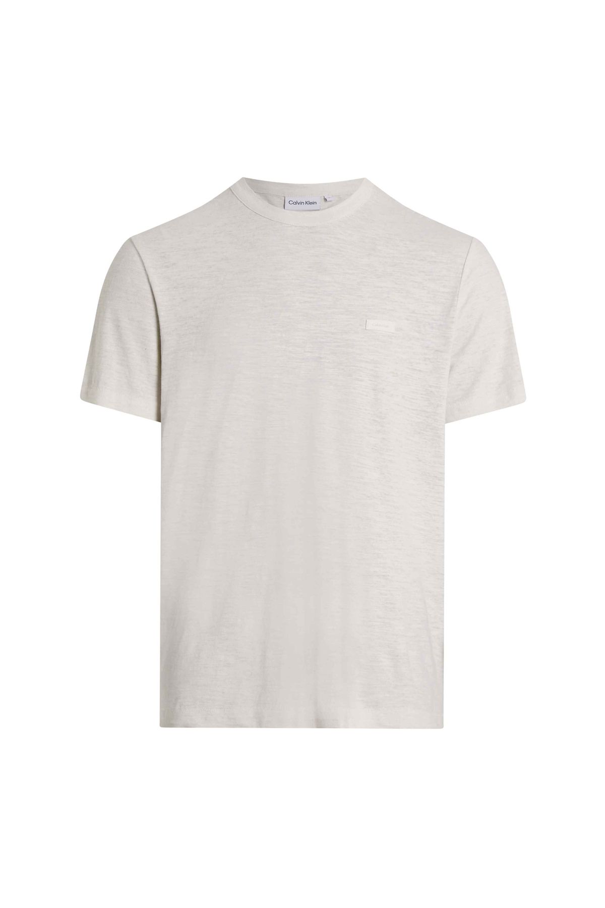 تی شرت سفید مردانه یقه دوچرخه نر K10K12509YAH Calvin Klein