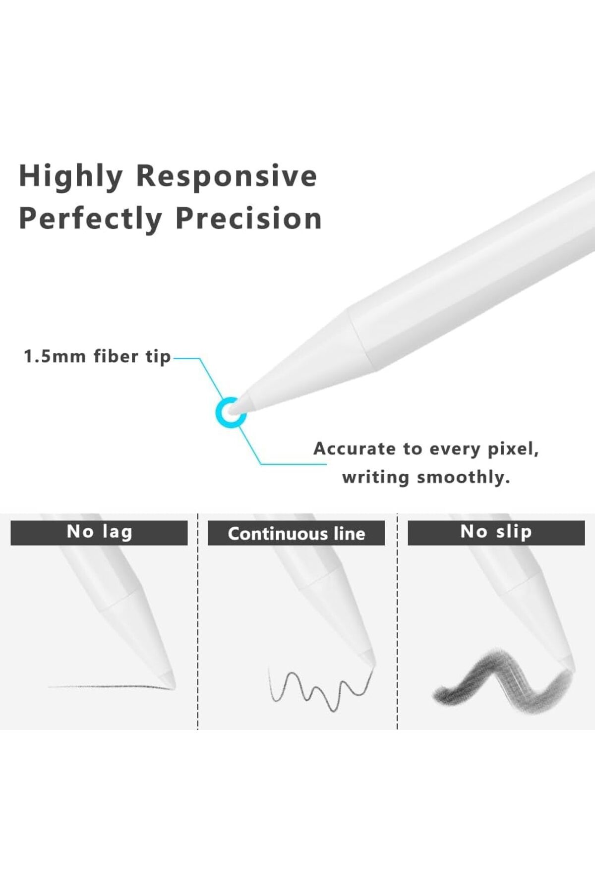 m.tk moveteck-iPad Pro 11" 5Th Generation Compatible Palm Sensing Tilt Drawing Thickness Changing Stylus Pen Palm M4 3
