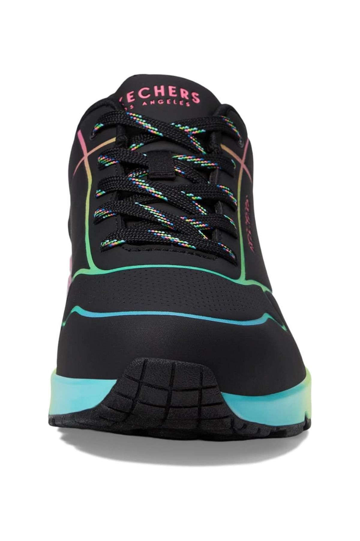 کفش دو و تمرین مشکی زنانه Uno Pop of Sunshine 155148 BKMT ورزشی چند رنگ سیاه Skechers