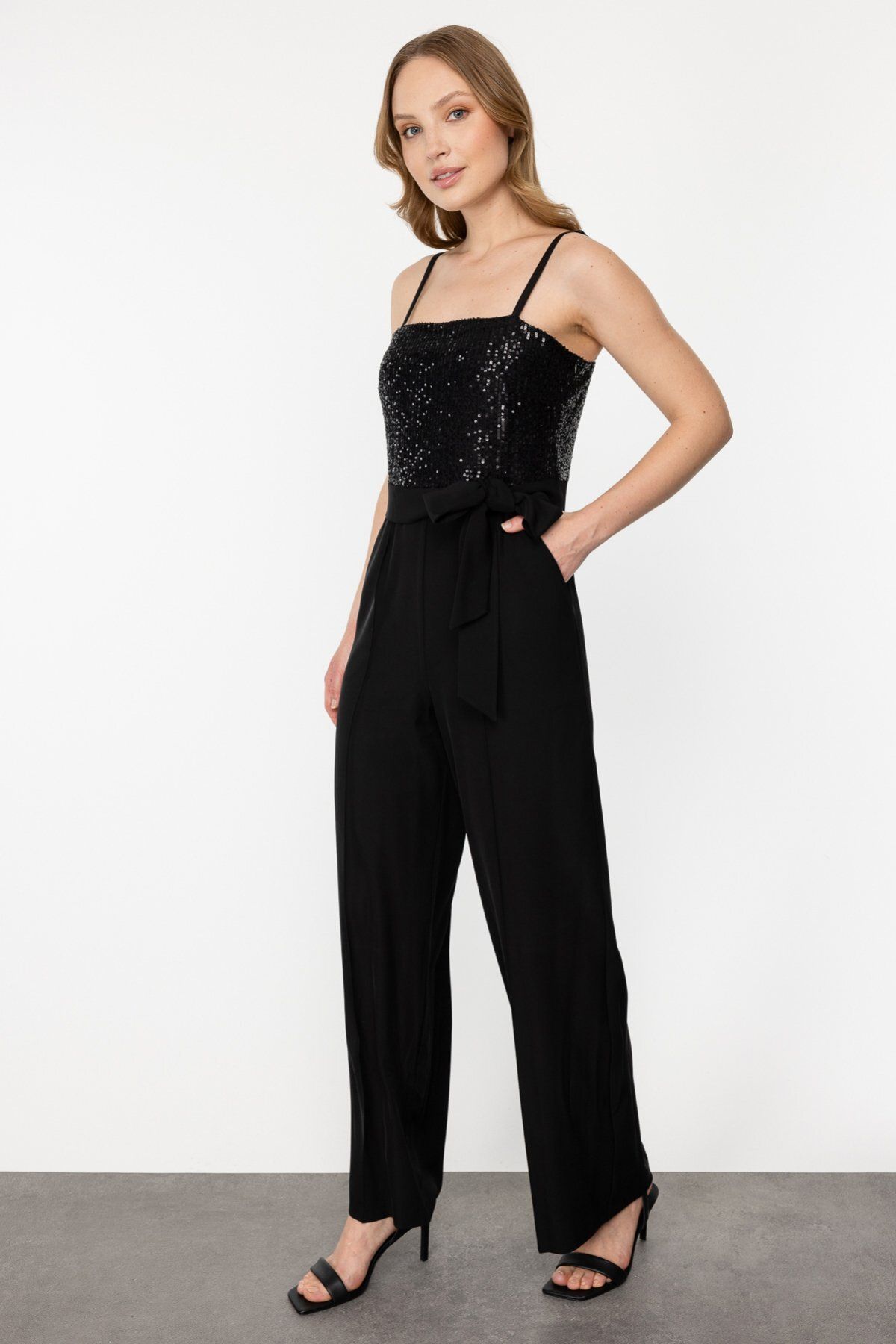 Ekol-Sequin Embroidered Rope Strap Jumpsuit 3