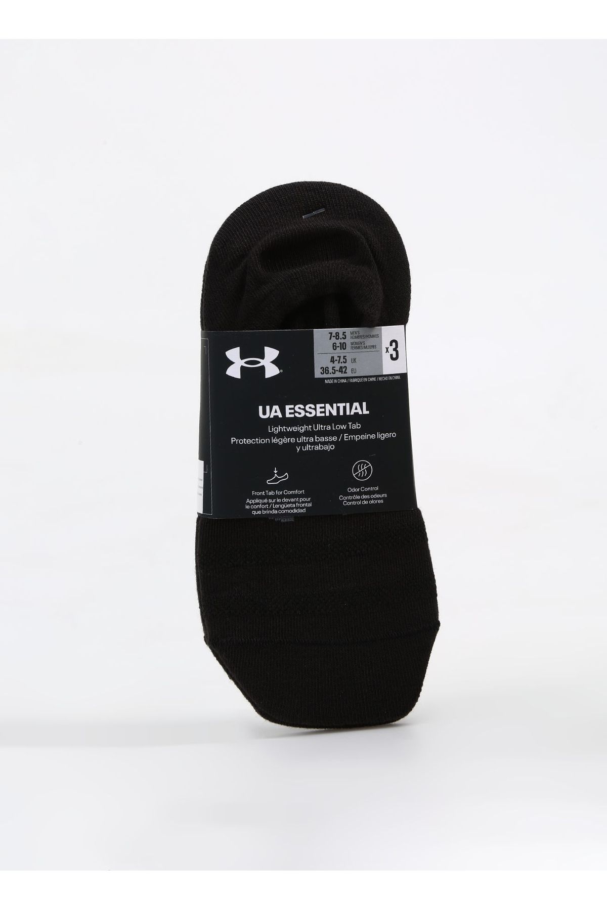 جوراب مشکی مردانه و زنانه 1382613 001 UA Essential Ultralow Socks Under Armour