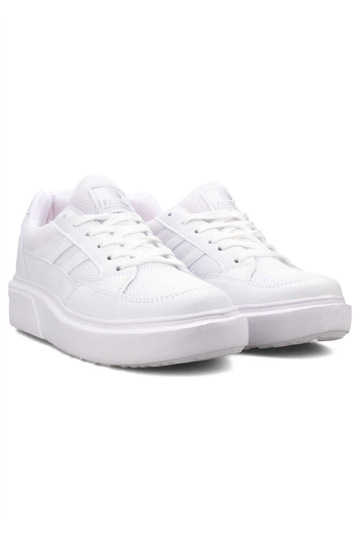 Kadın Beyaz Kalın Taban Sneaker Spor Ayakkabı