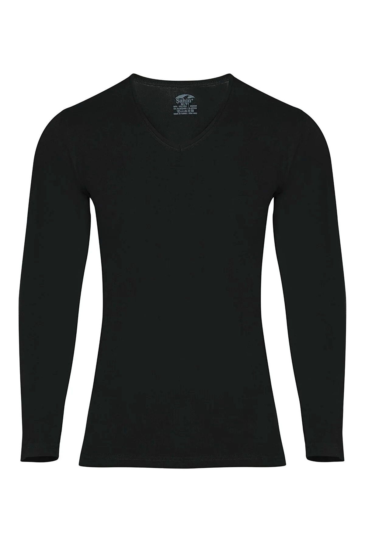Şahin Body Din Lycra Cu Decolteu În V Pentru Bărbați - 5 Bucăți, Mânecă Lungă, 95% Bumbac Masculin - 2XL