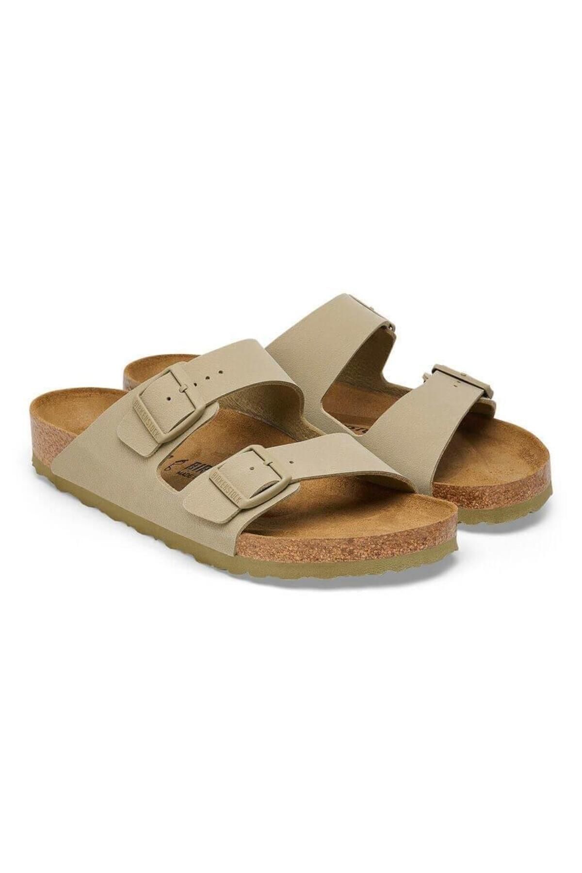 دمپایی مردانه آریزونا خاکی کم رنگ Birkenstock