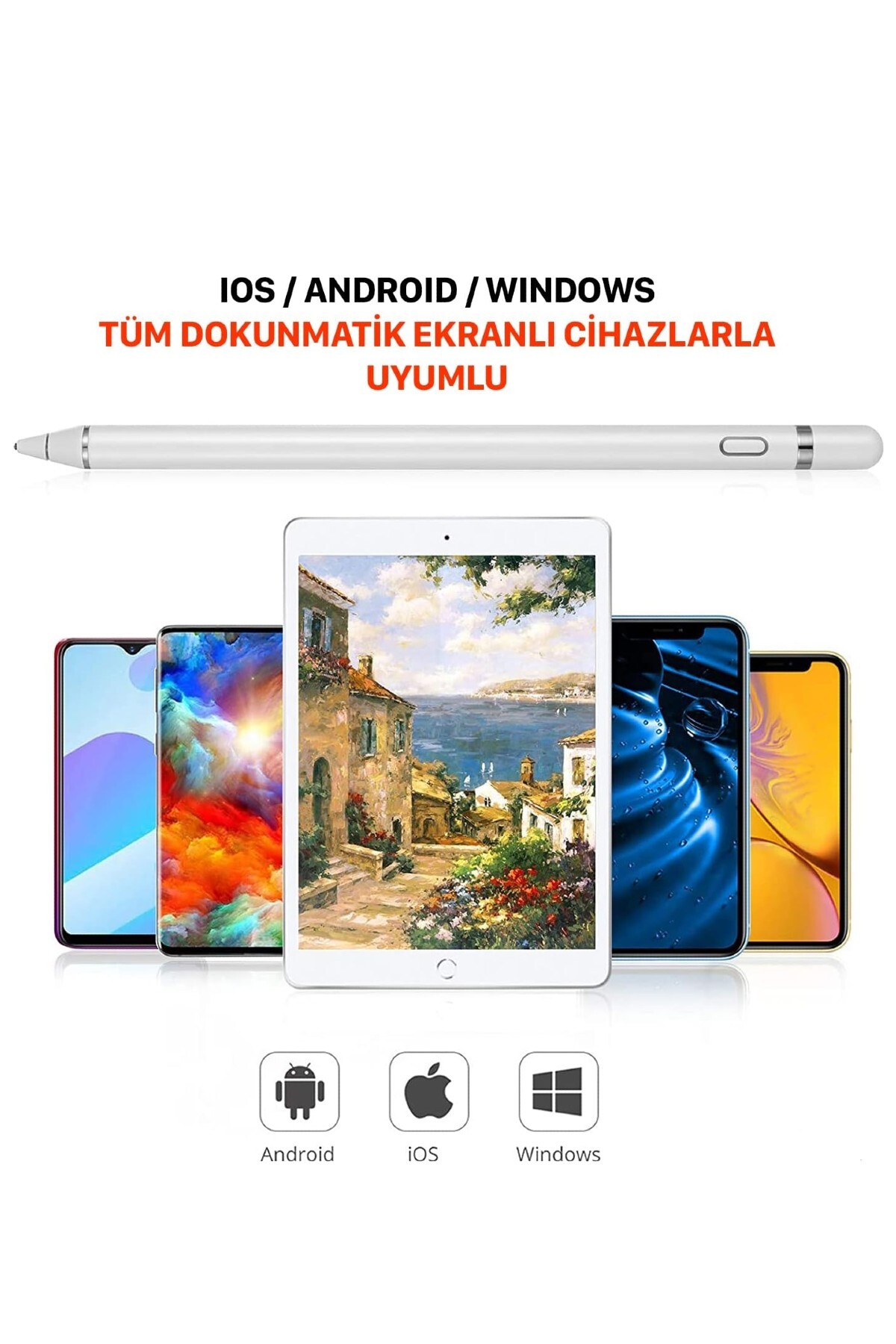 Vorcom QuartzLITE 10.1 inç Uyumlu Dokunmatik Kalem Çizim Ve Tasarım Tablet Kalemi 4