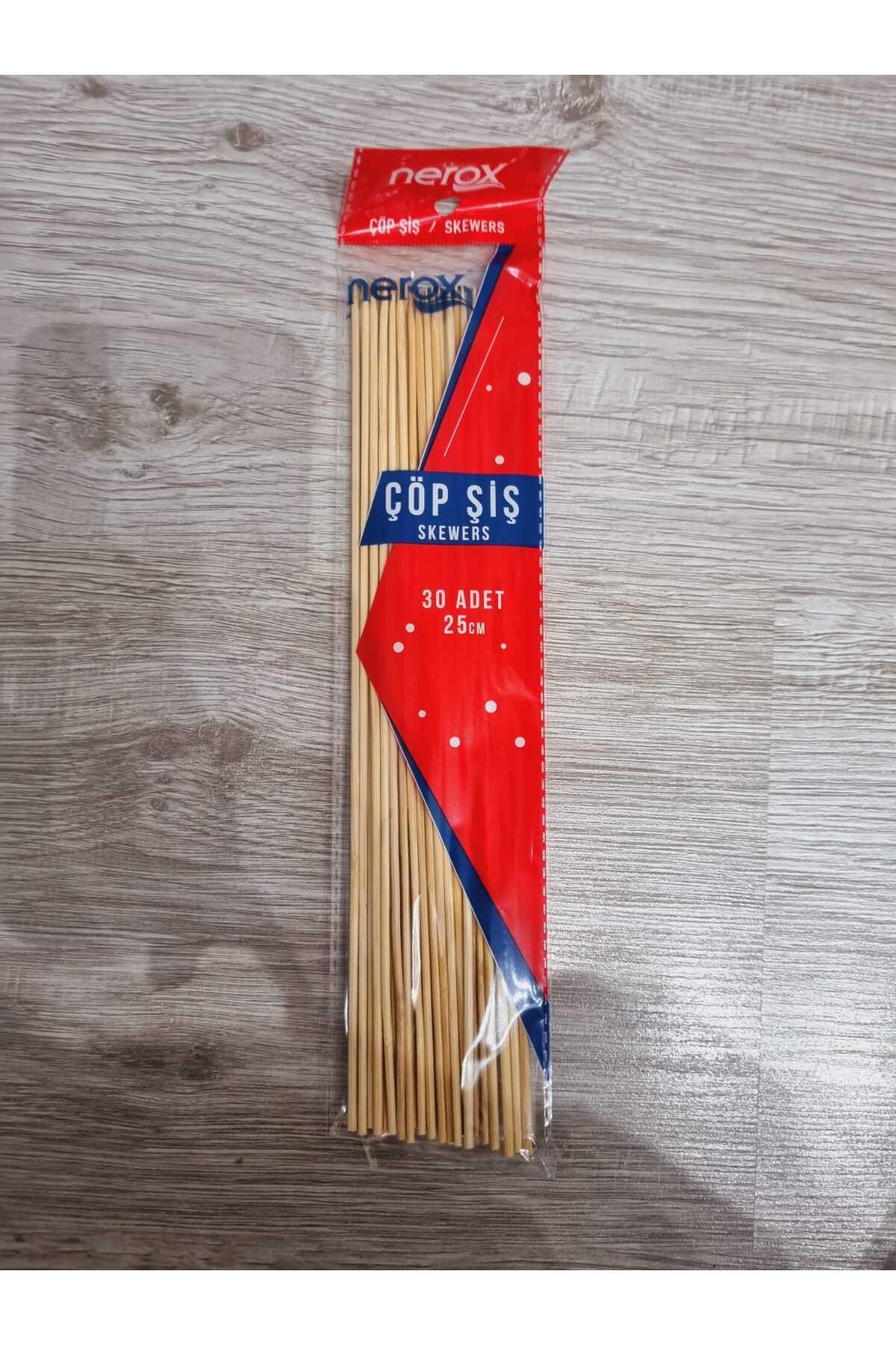 AHŞAP ÇÖP ŞİŞ 30 ADET 25 CM 4