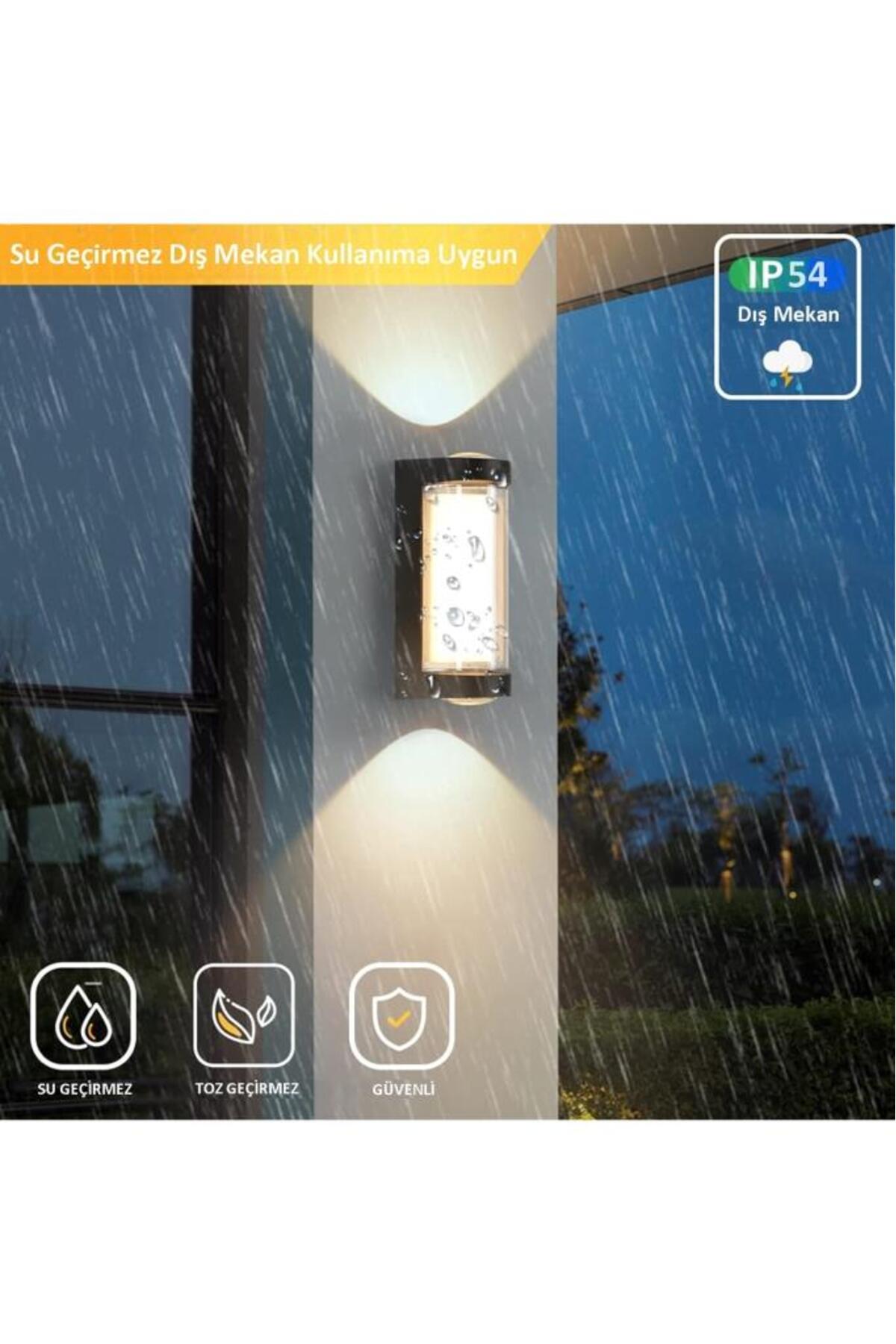 SeKaTech Dekoratif Su Geçirmez Üç Yönlü Led Aplik Cata Lara 9w 3200k Gün Işığı Led Aydınlatma