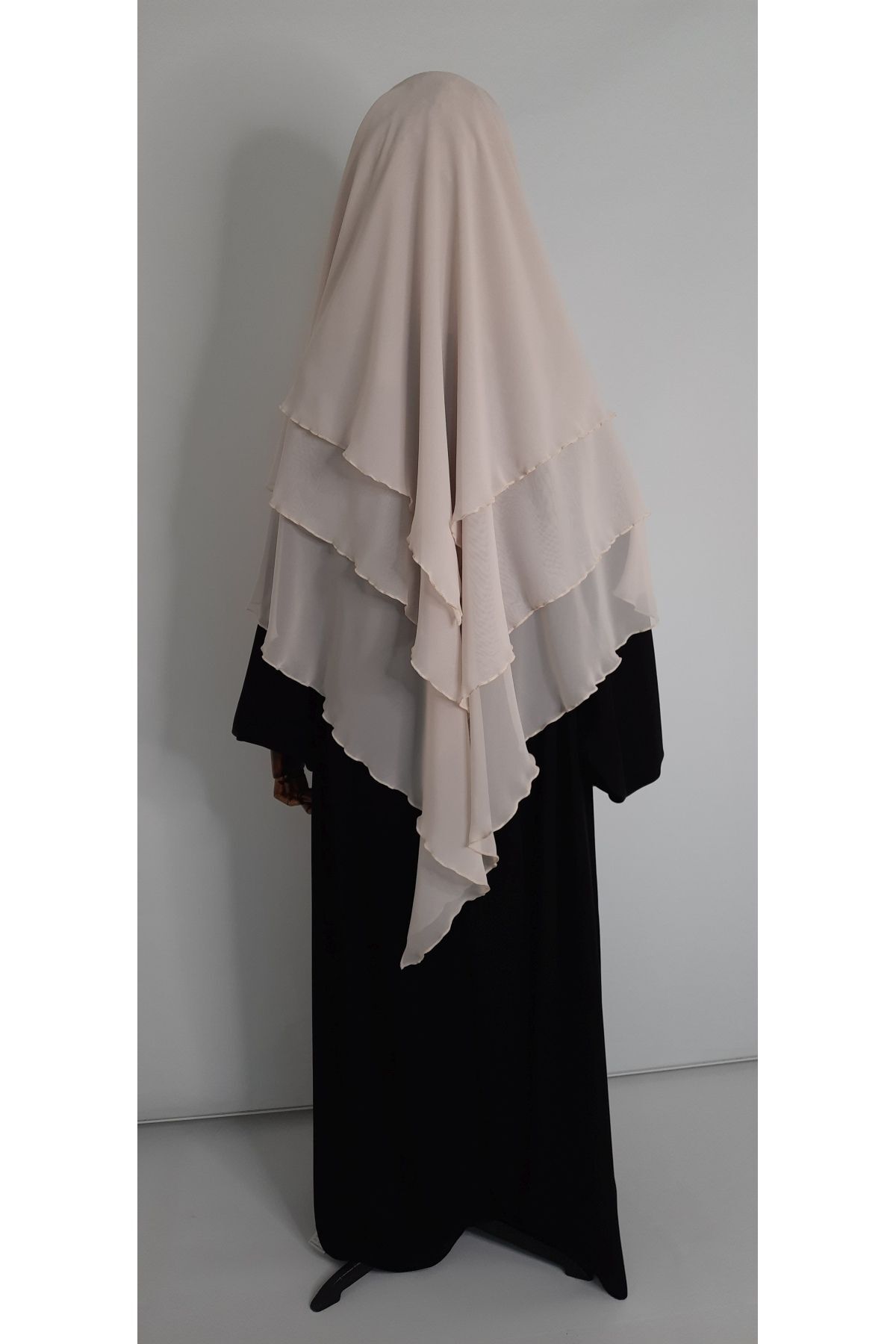 erasra class-Nude Colored 3-Layer Multi Siphon Souffle Scarf - Hijap Middle 4