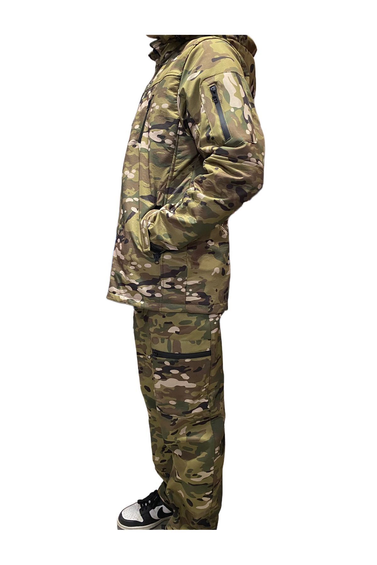 SOFTSHELL KUMAŞ KAMUFLAJ KAPÜŞONLU AVCI TAKIMI - 4