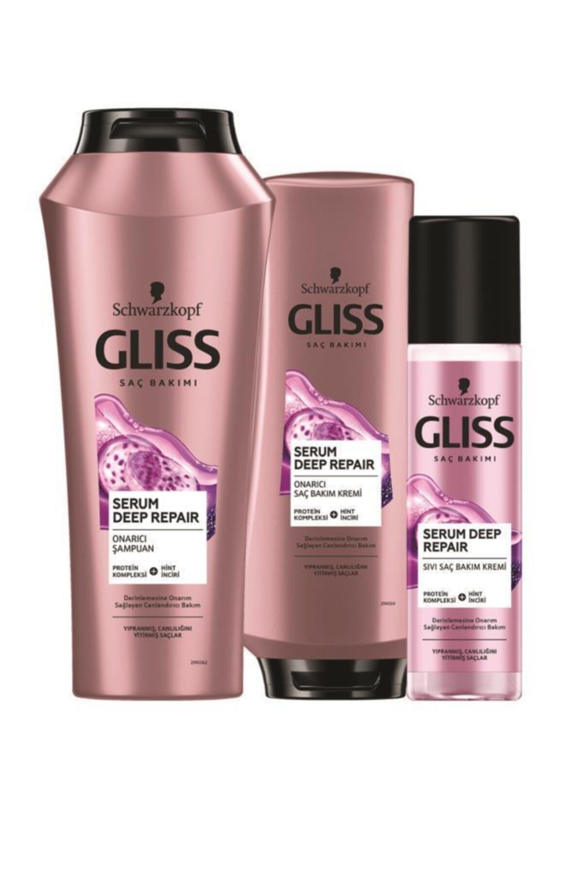 Serum Deep Repair Şampuan 500 Ml + Saç Kremi 360 Ml + Sıvı Saç Kremi 200 Ml — SET.HNKL.2349 — تصویر 2 از 2