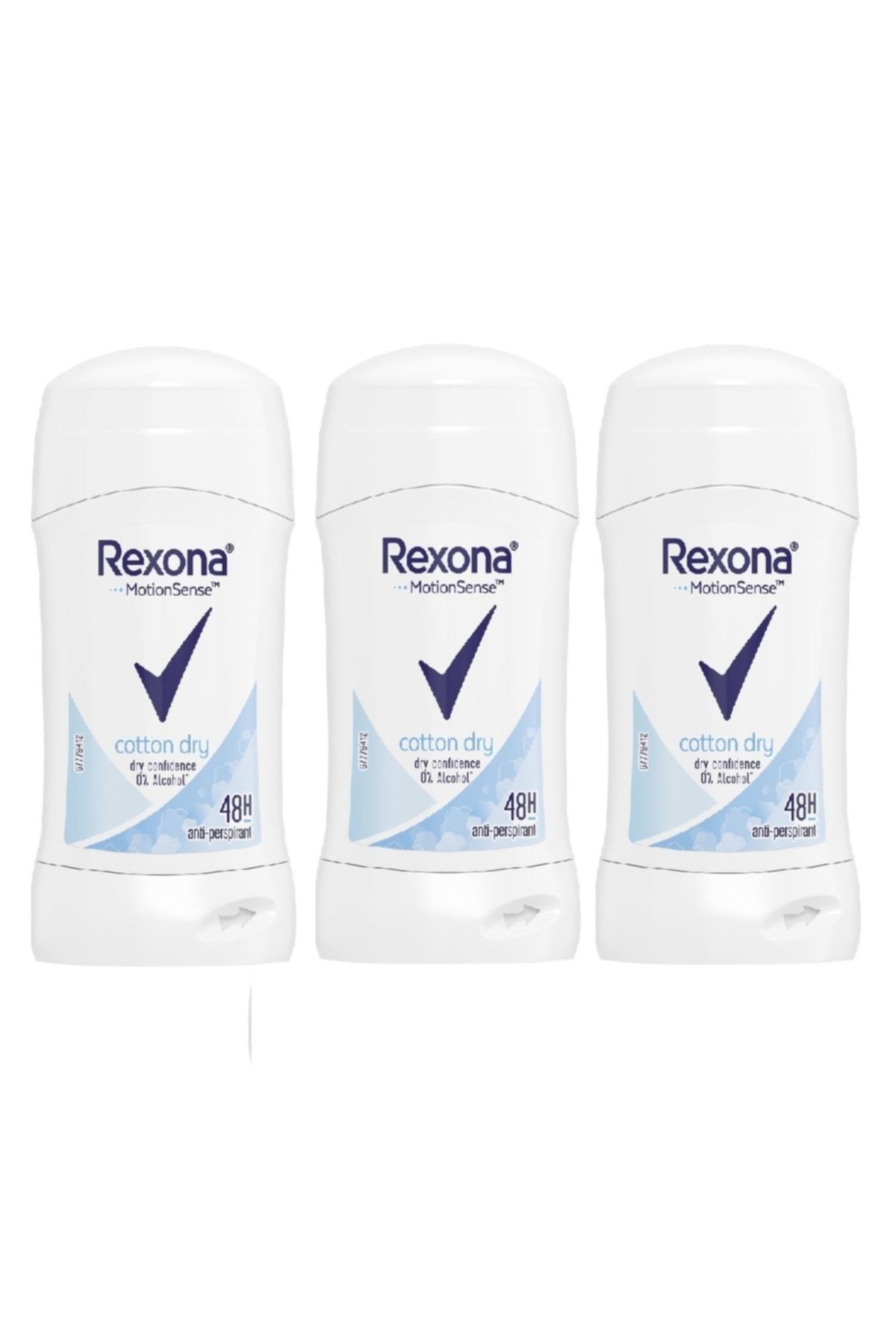 Женский сухой антиперспирант Rexona Stick Deo Cotton, 40 мл, набор из 3 предметов TaBiiKi8690637921605-003